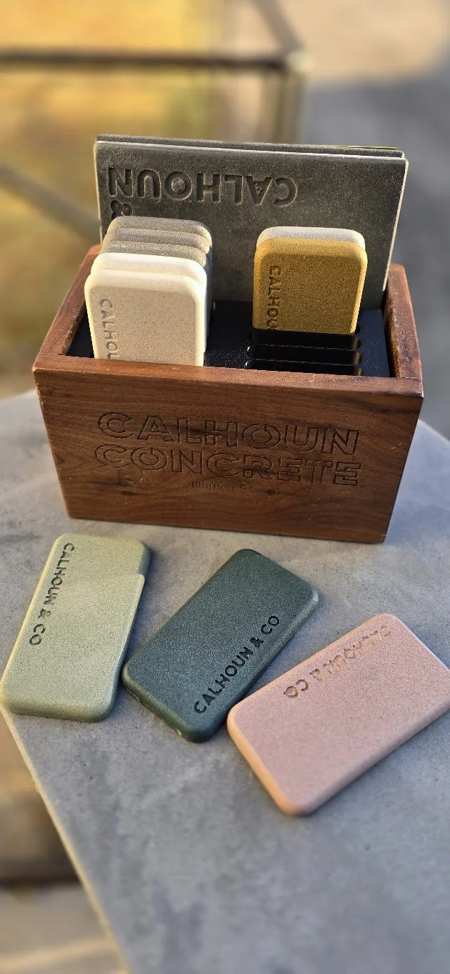 Calhoun sample box with a selection of physical finish samples