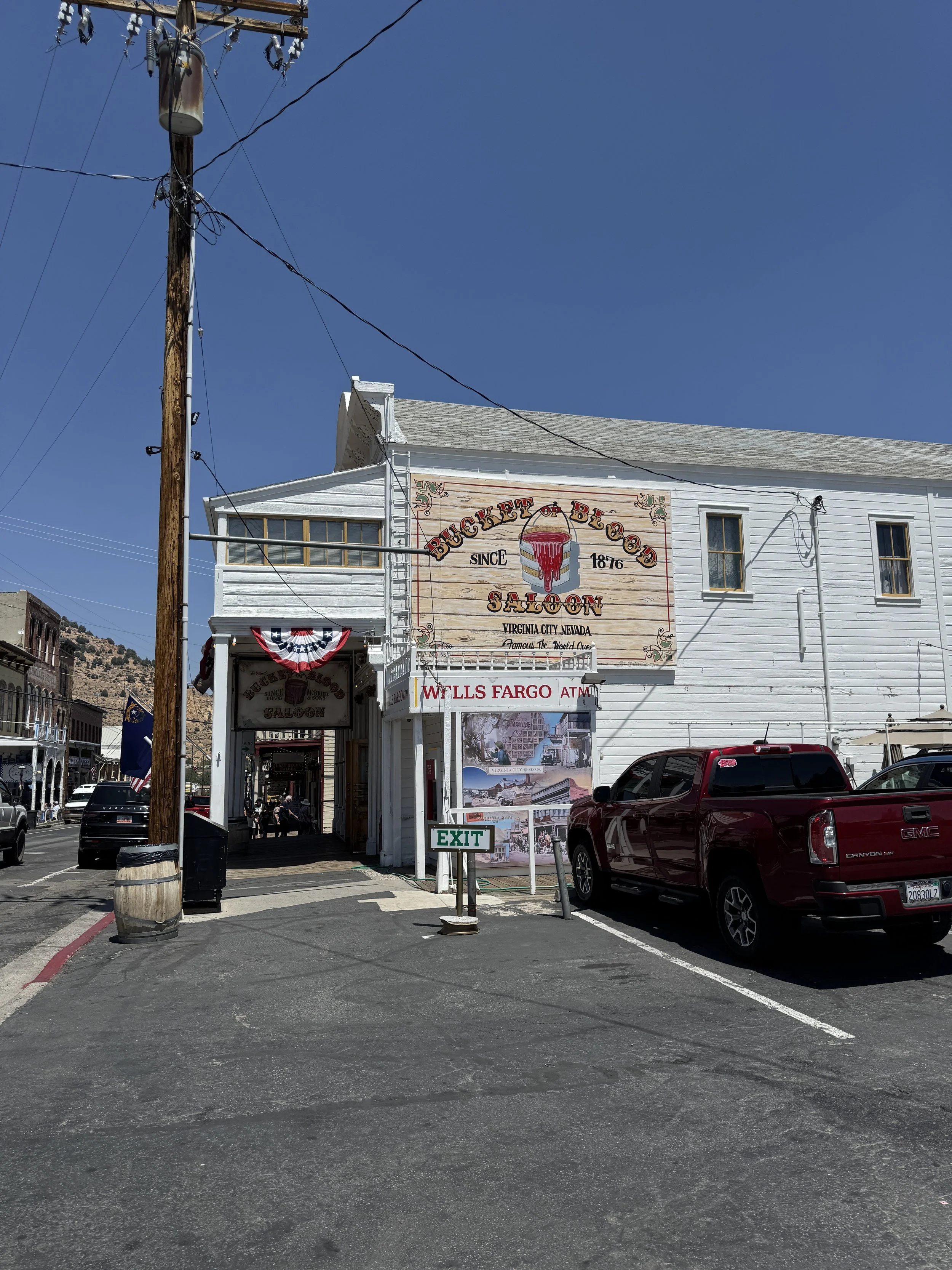 Buckeye Bar and Saloon building along the historic streets of Virginia City, Nevada.