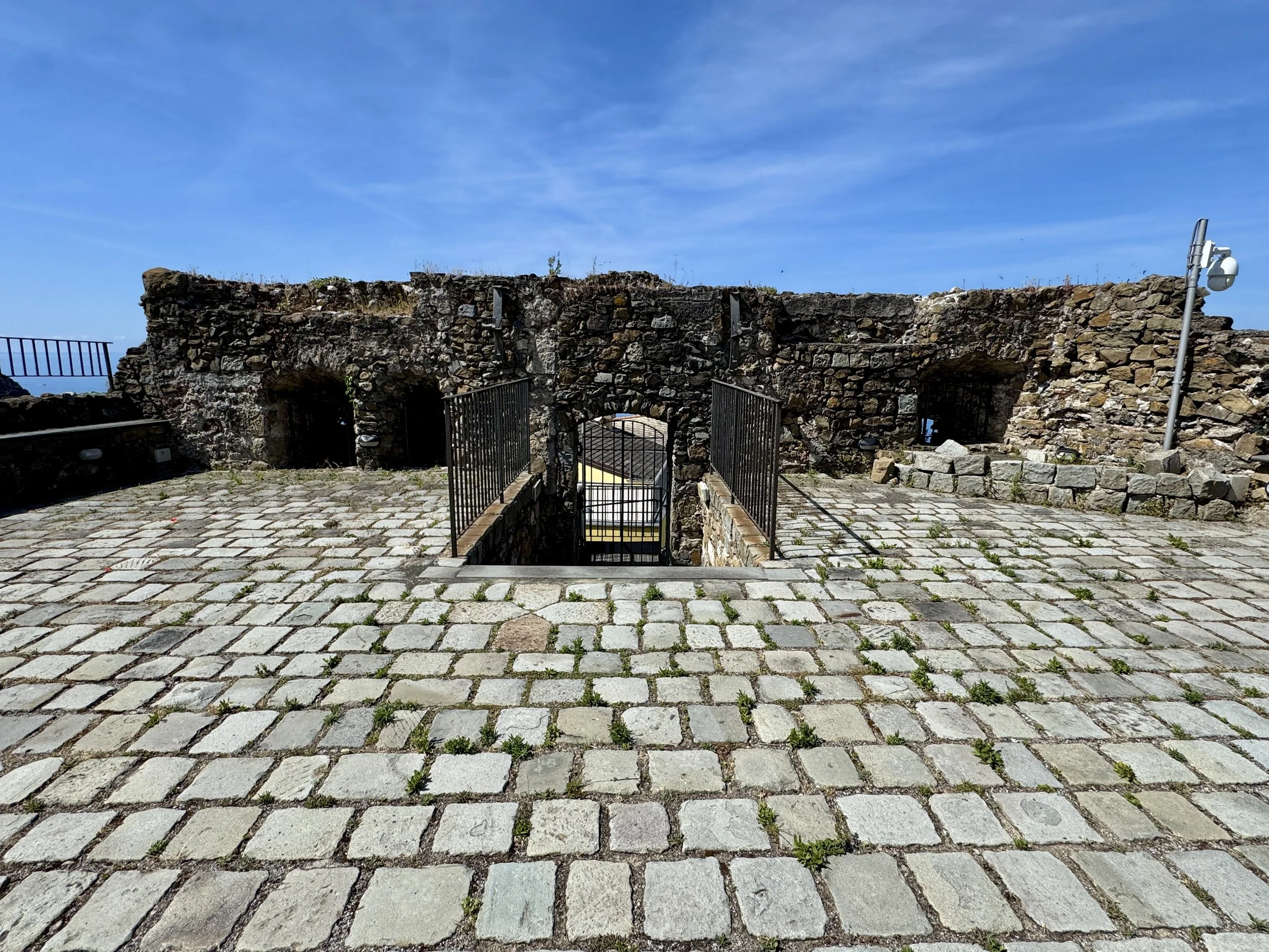 Stone ruins at Riomaggiore Castle