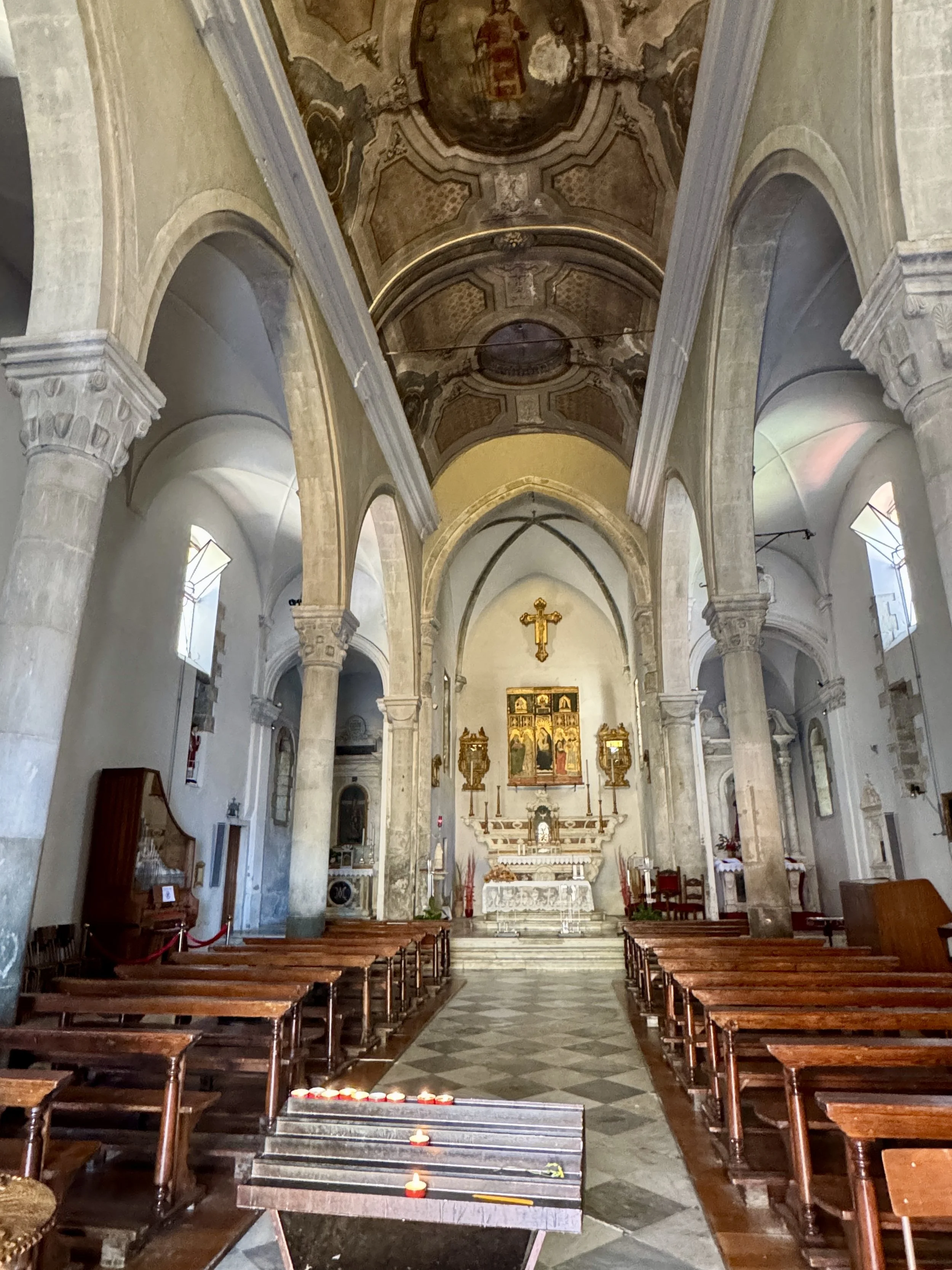 Interior of a church in Manarola