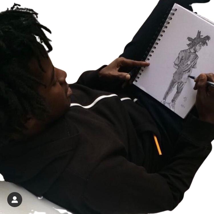 Haze sketching in a sketchbook