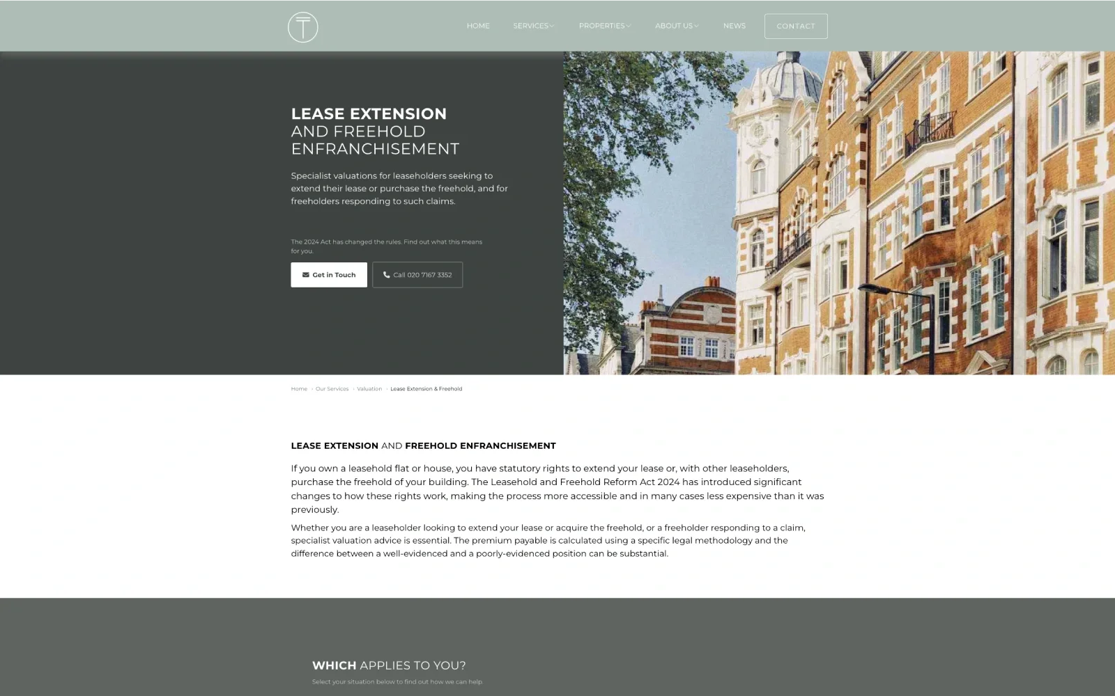Commercial Rent Review service page on the Terracotta site