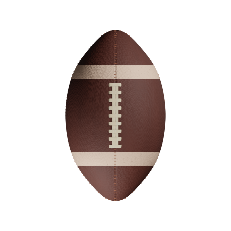 Updated Blender football rotating slowly