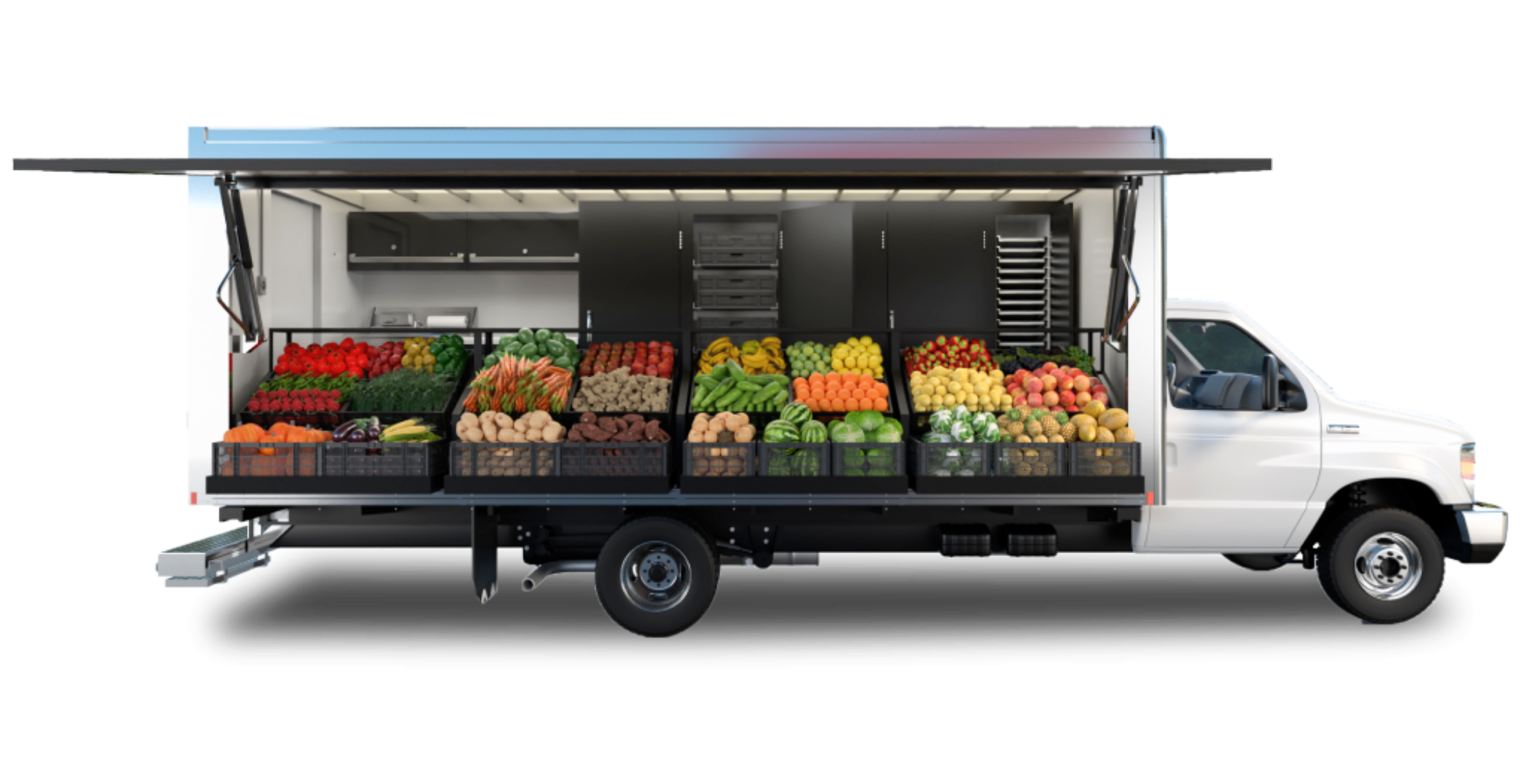 The Pantry Truck, mobile market with a 16-foot display
