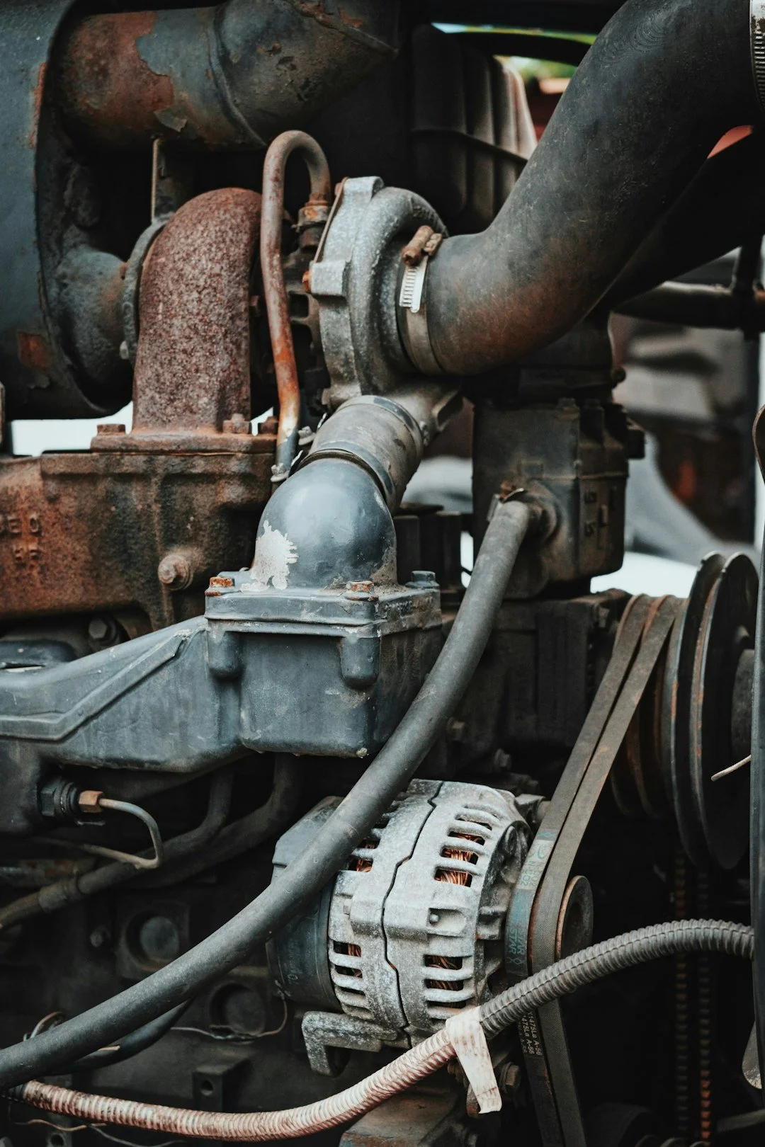 generator engine stalled with fuel cap nearby
