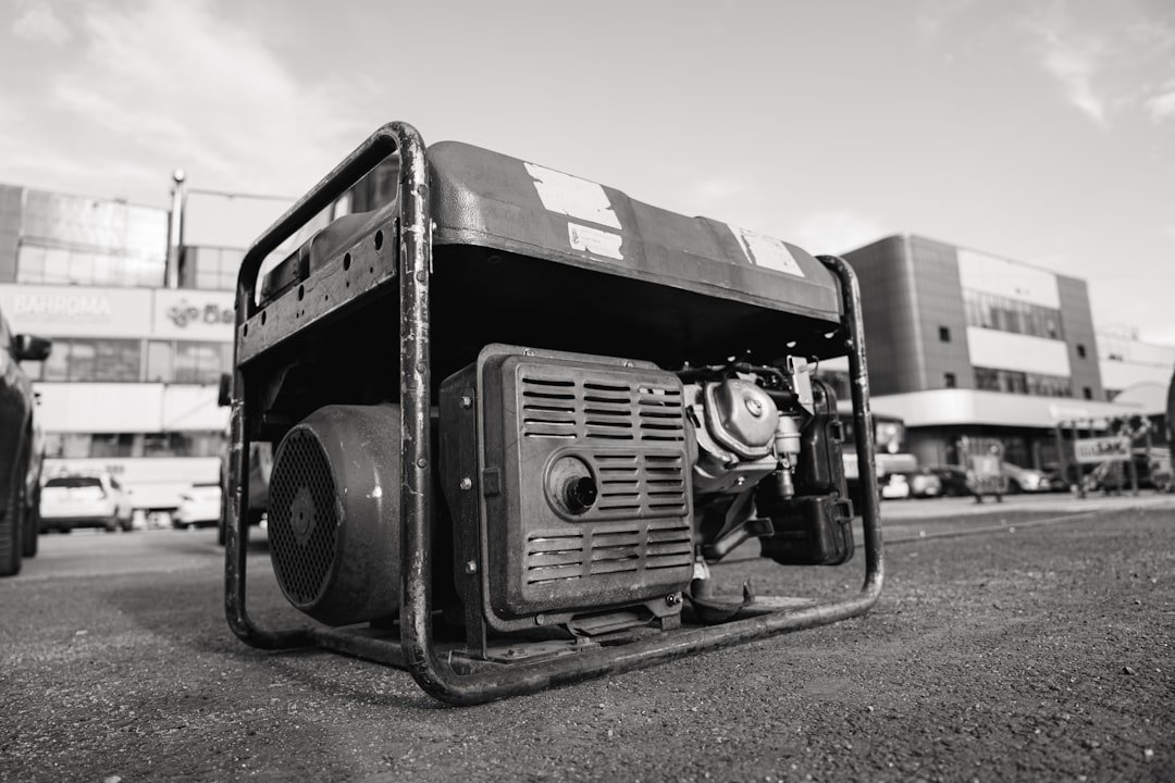 backup generator installed beside suburban home foundation