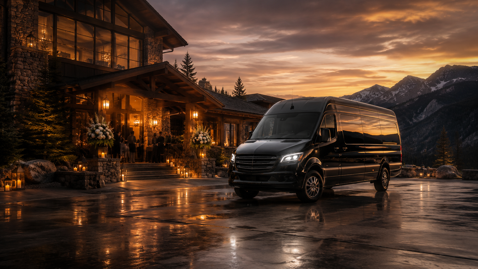 Luxury wedding transportation Colorado