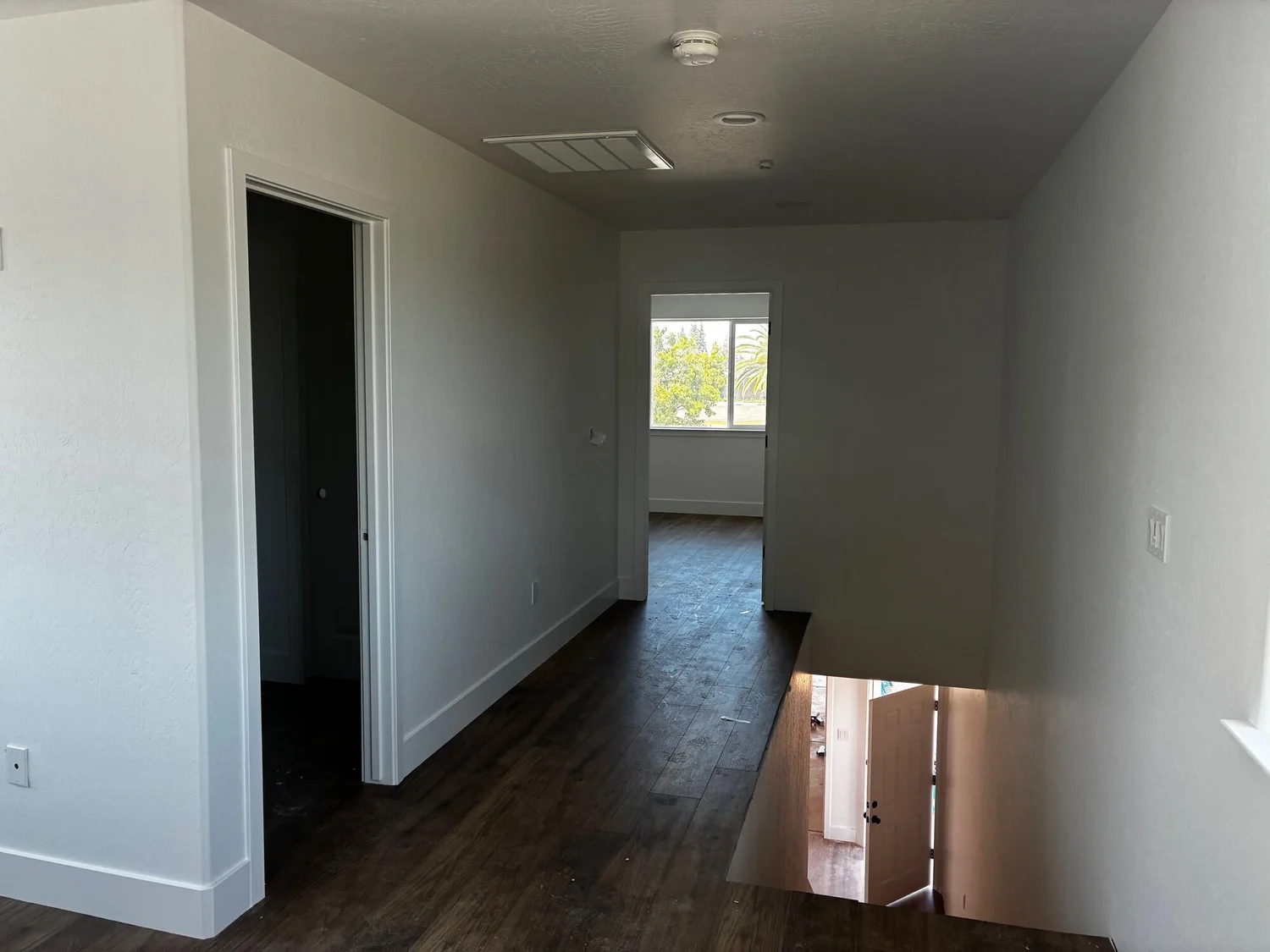 Finished upstairs landing and hallway — custom home, Fresno, CA