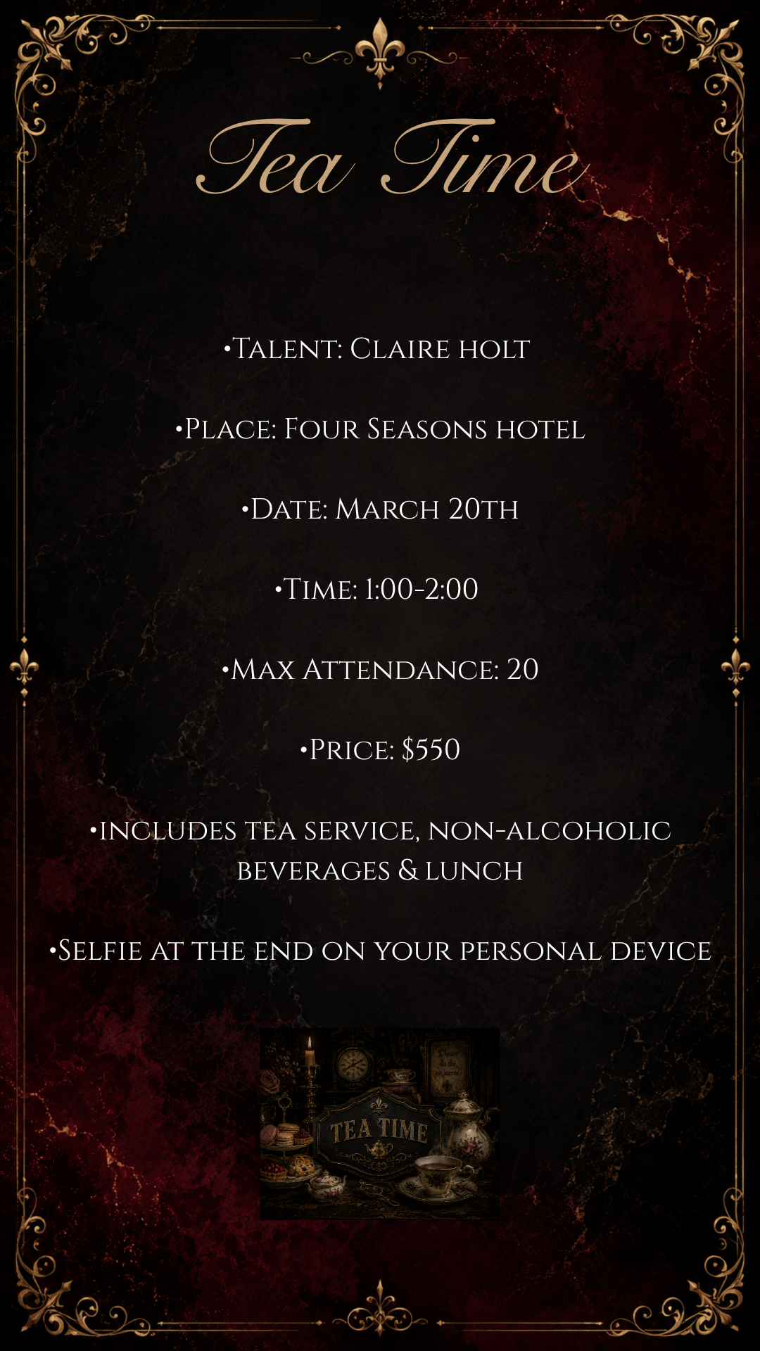 Tea Time with Claire Holt