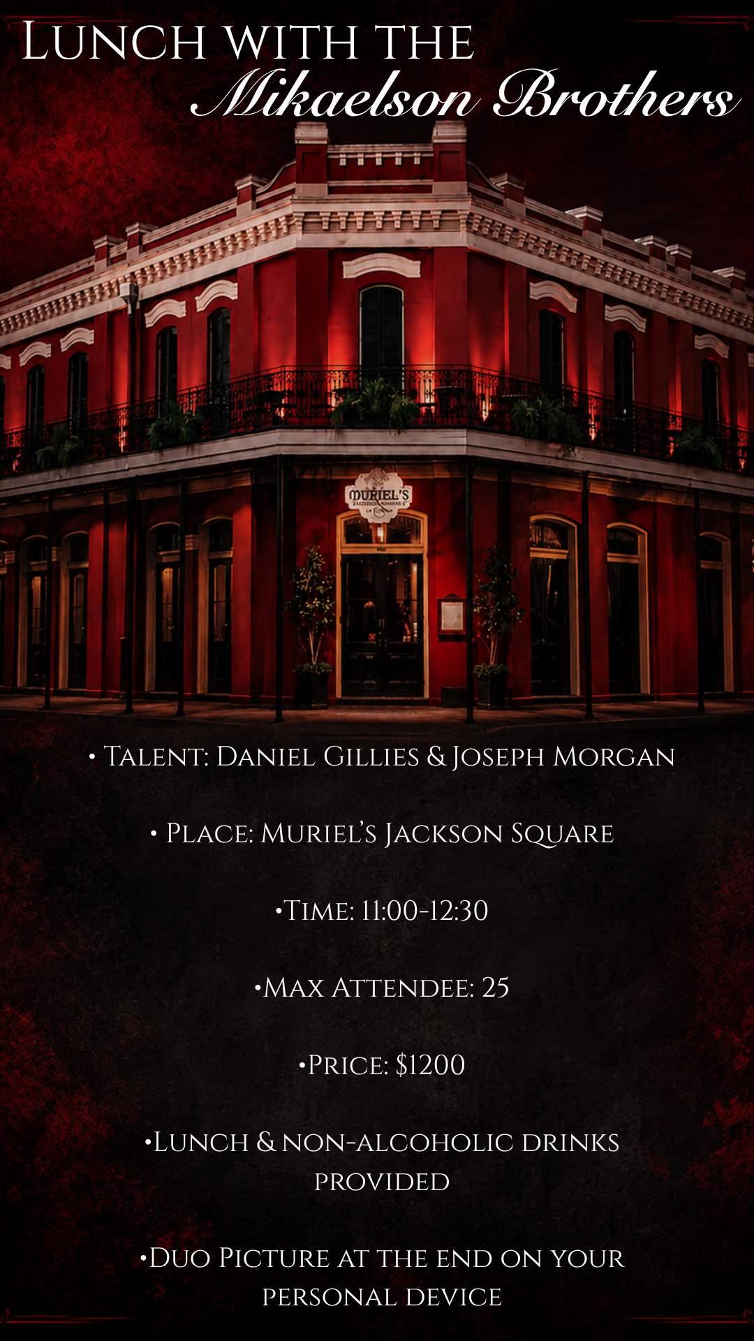 Lunch with the Mikaelson Brothers