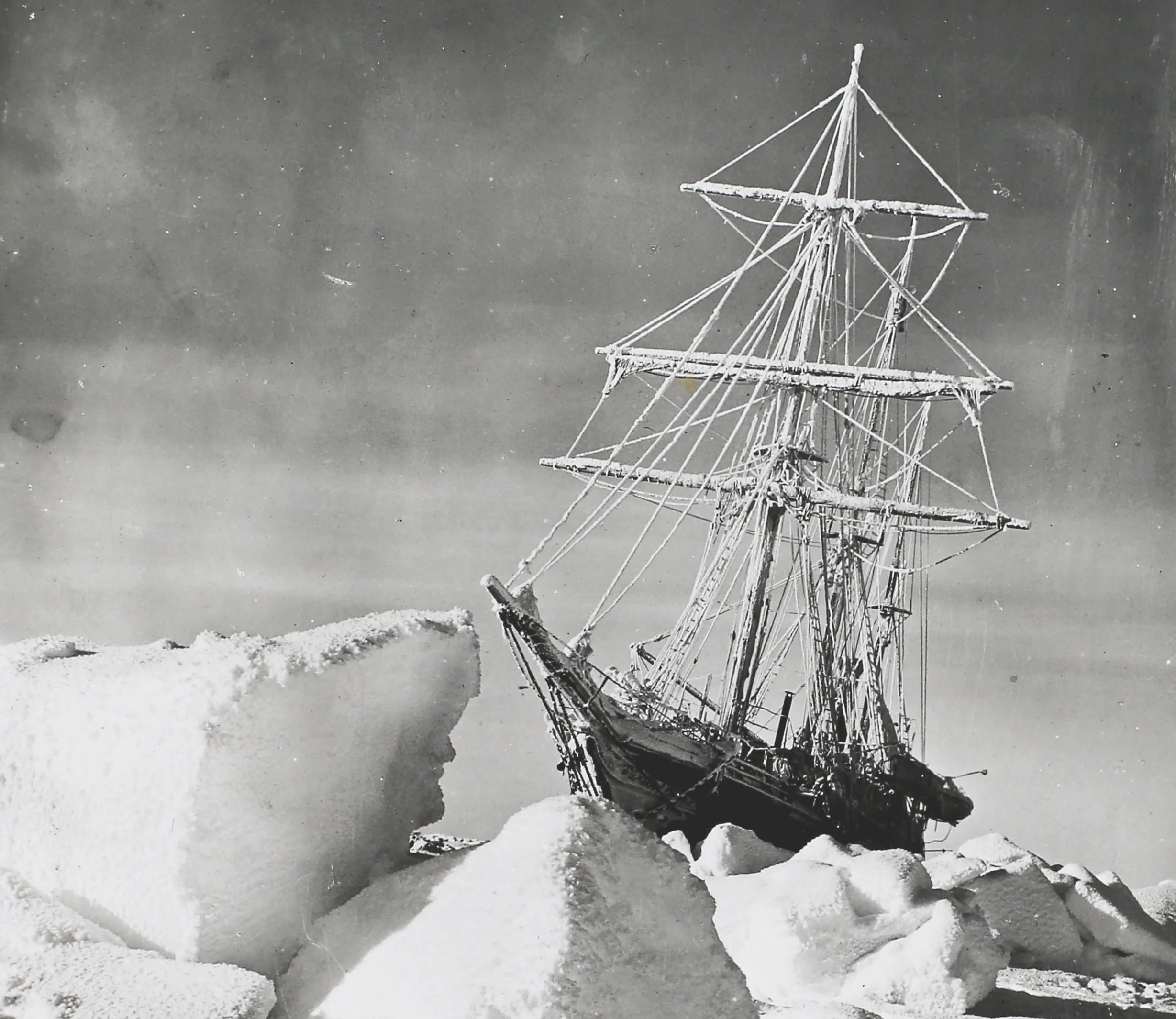 Shackleton's ship Endurance, trapped in Antarctic ice