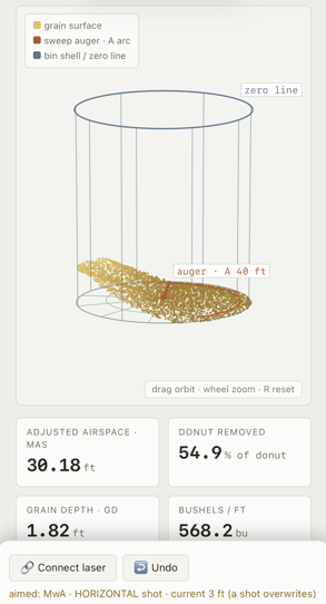 ENsight live 3D view of the grain surface
