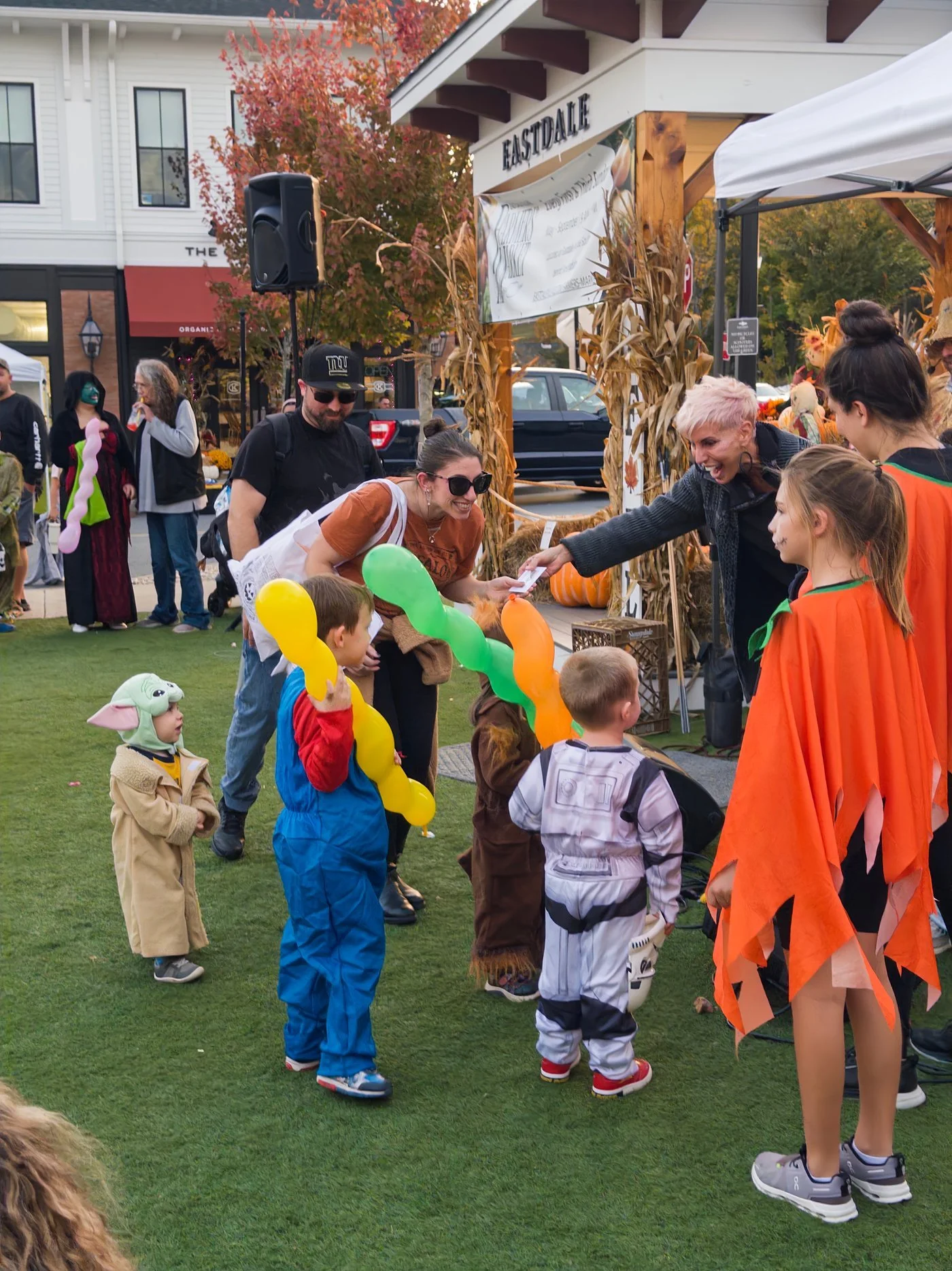 Families in Halloween costumes at last year’s Harvest & Haunt.