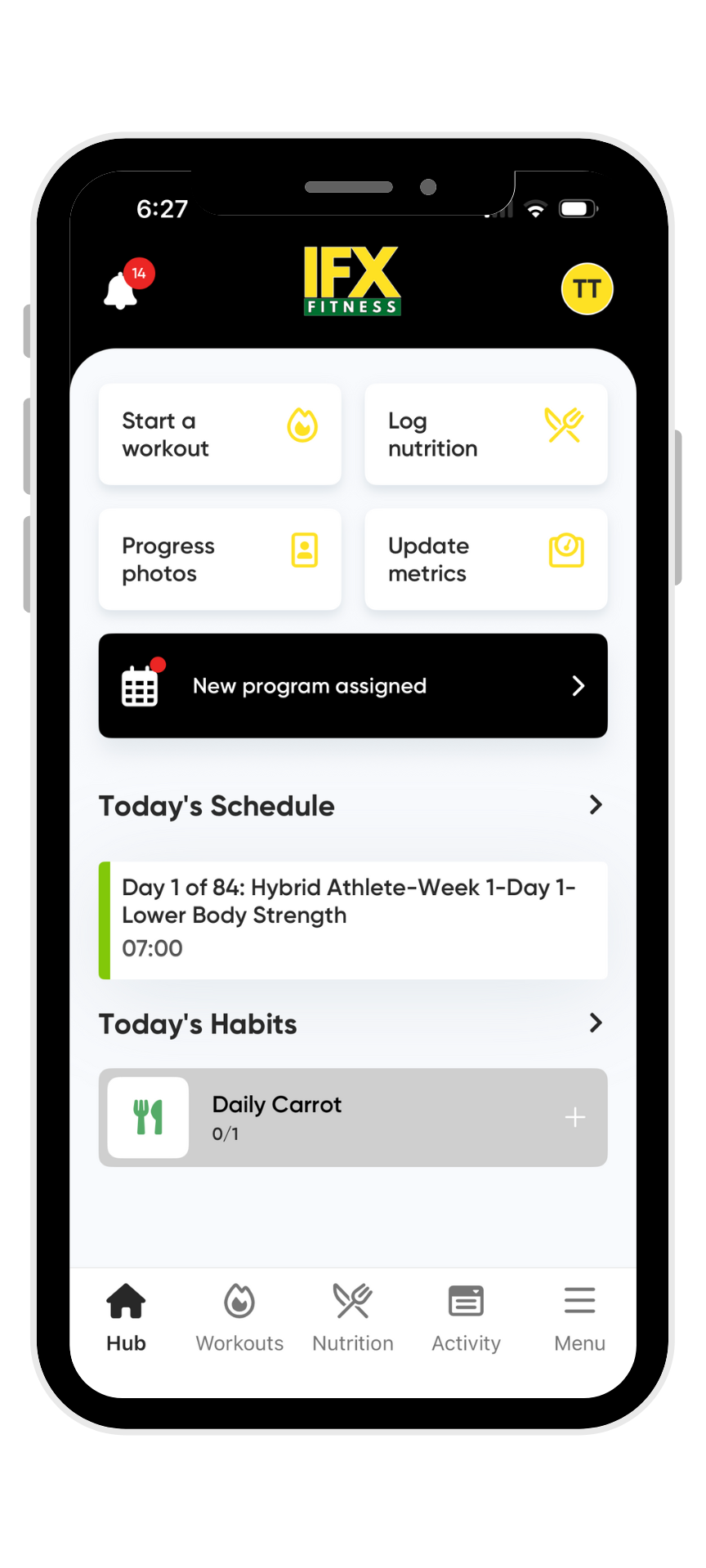 IFX Fit App interface preview