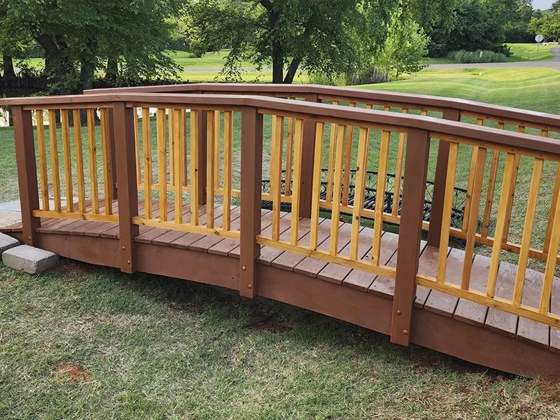 Wooden bridge project in Edmond Ok