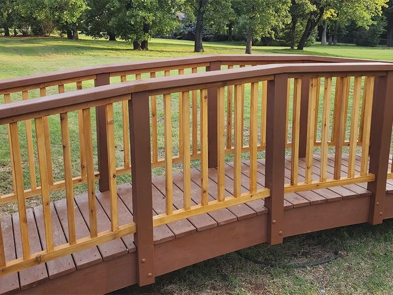 Wooden bridge in Edmond Oklahoma