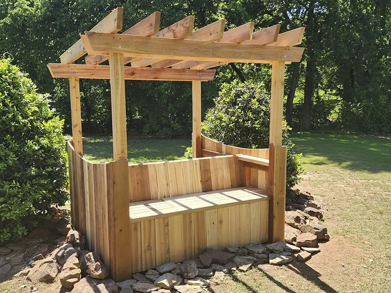 Wooden pergola project in Edmond Ok