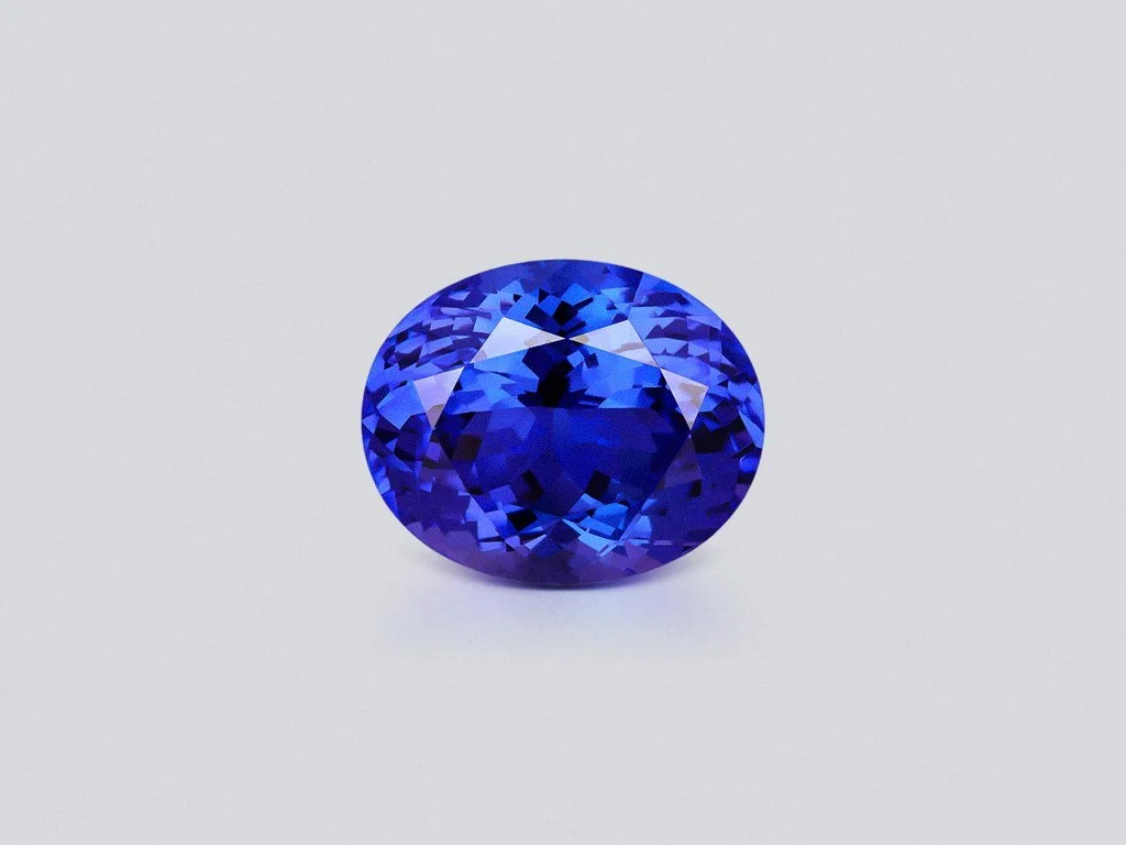 Fine tanzanite gemstone showing strong blue-violet saturation