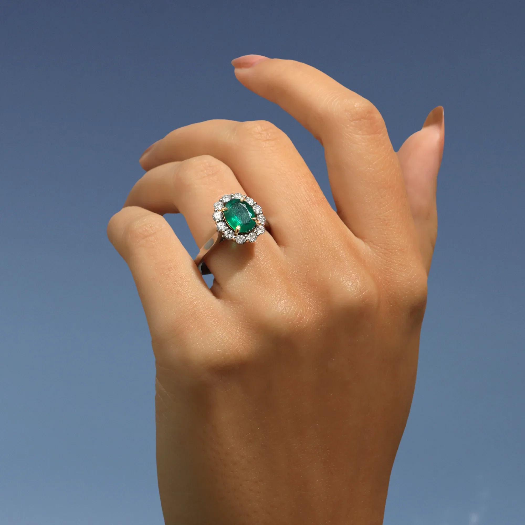 Fine emerald showing vivid green colour, transparency and cut