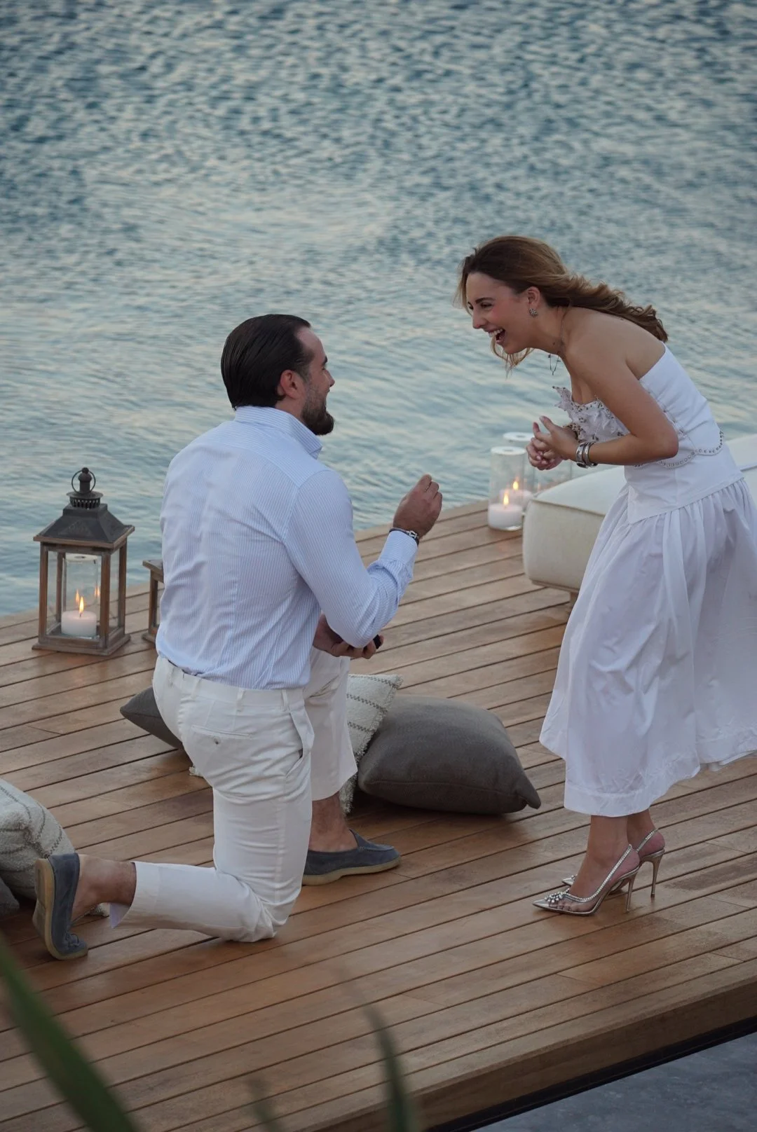 Marriage proposal with bespoke engagement ring