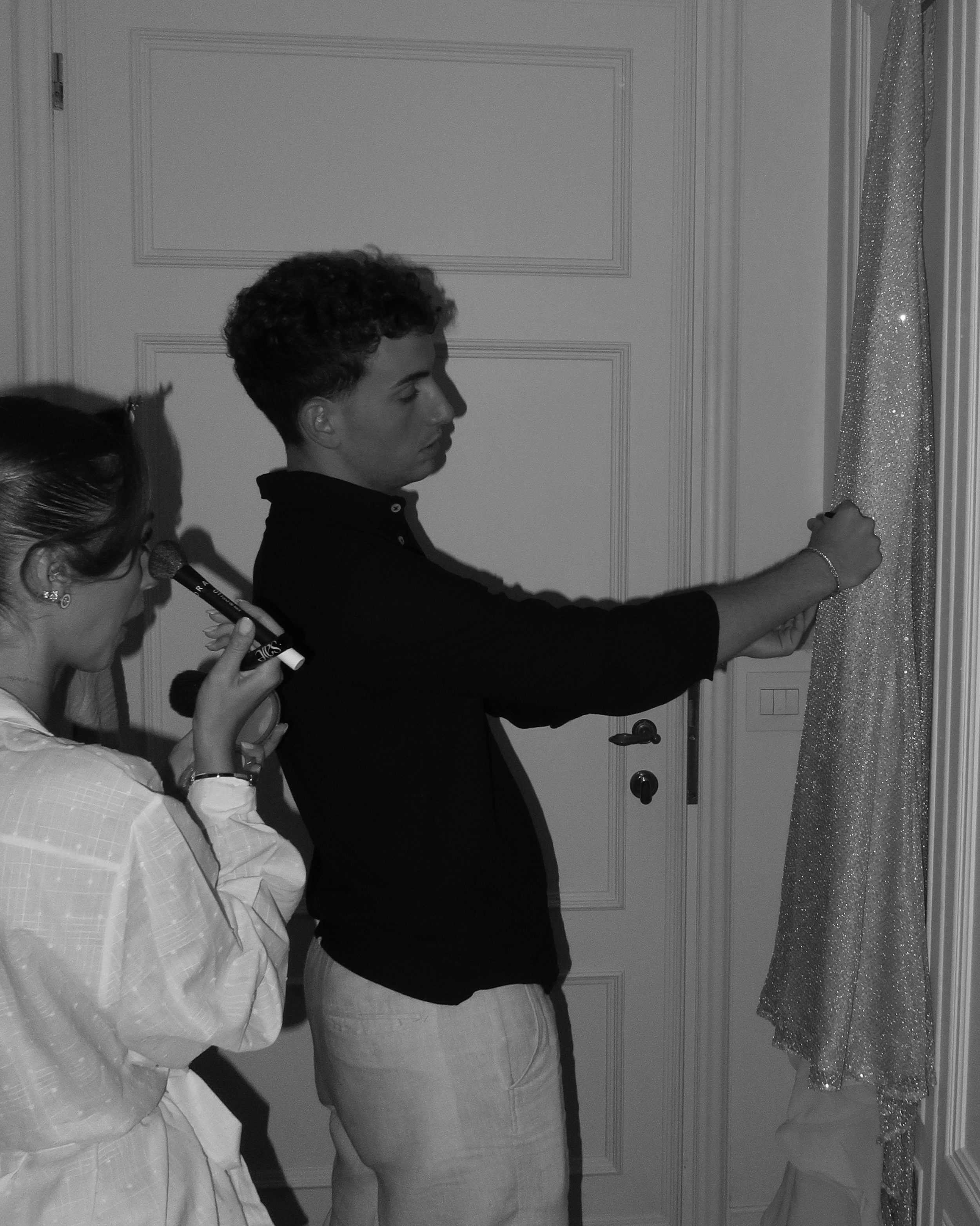 Tommaso Bazzano and Carlotta Fiasella behind the scenes in Venice 2026