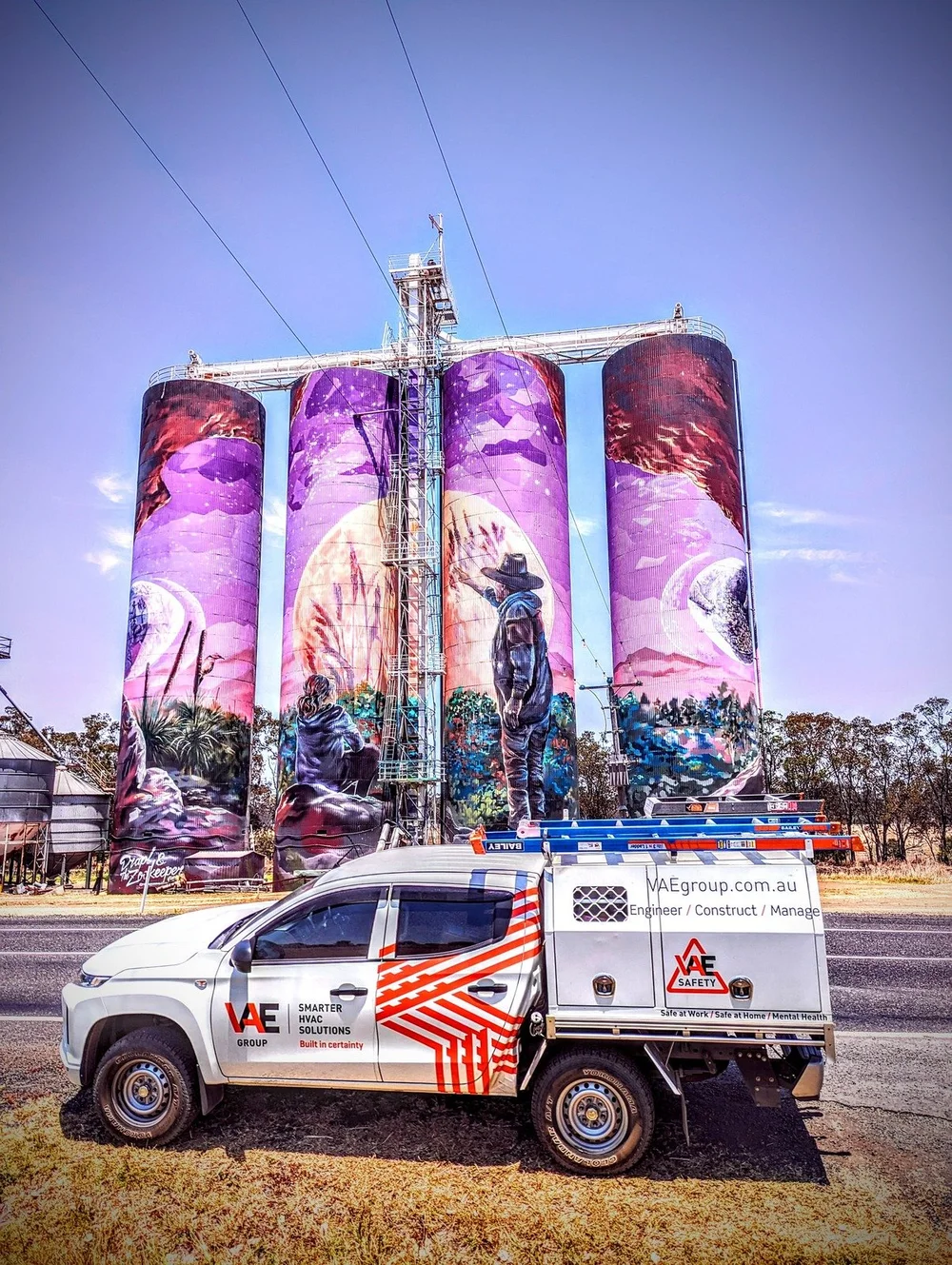 VAE Group HVAC service vehicle on site at Bundaberg