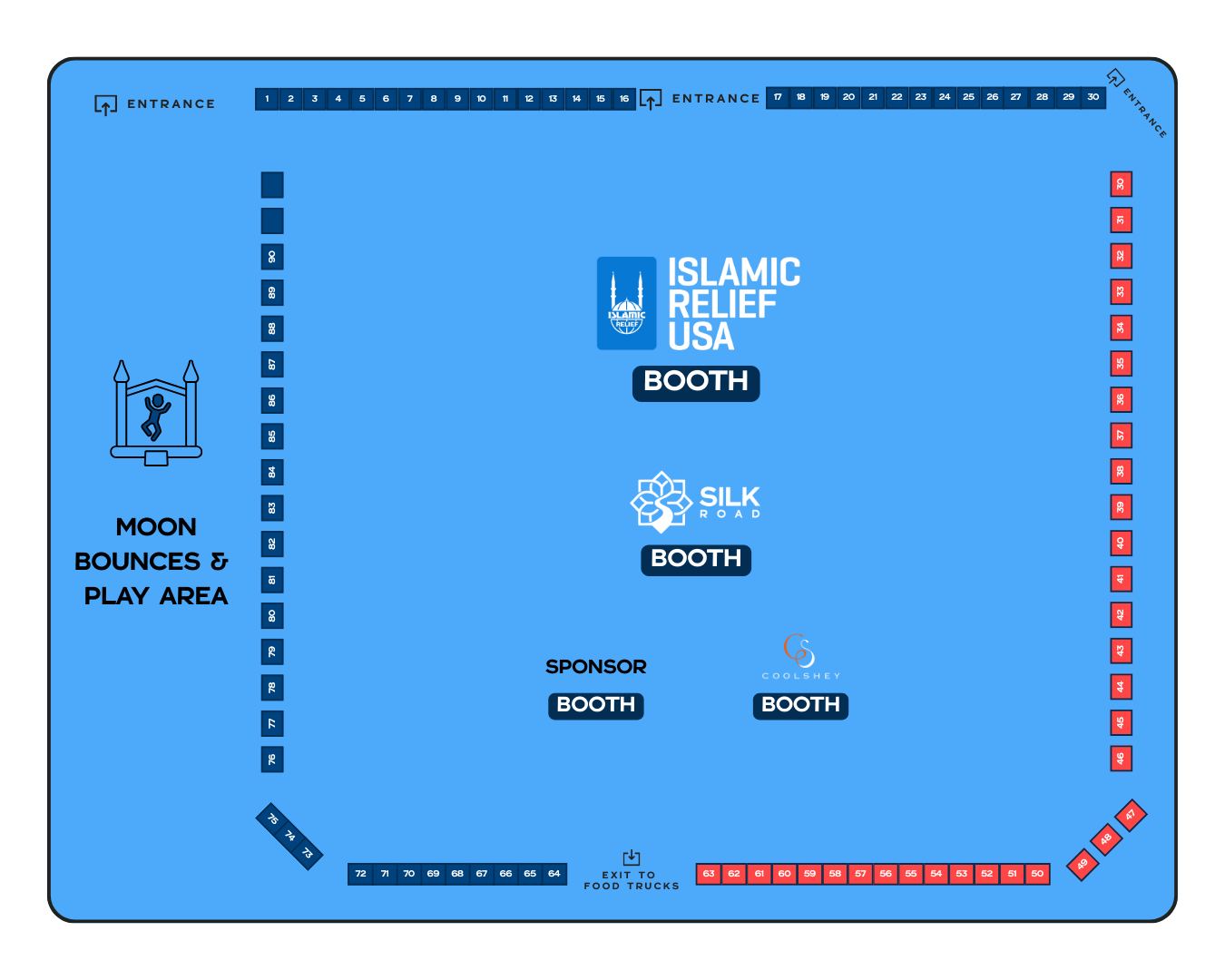 Field map for vendor booths