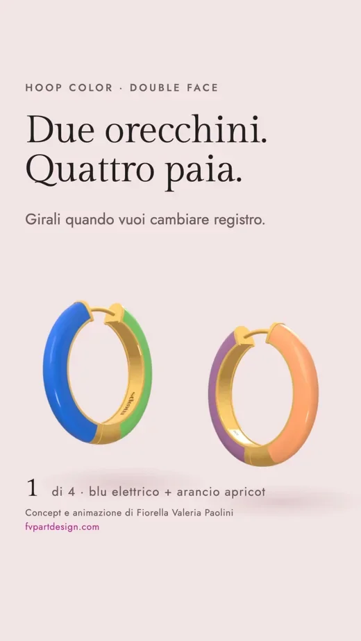 MOOPS, due orecchini double-face