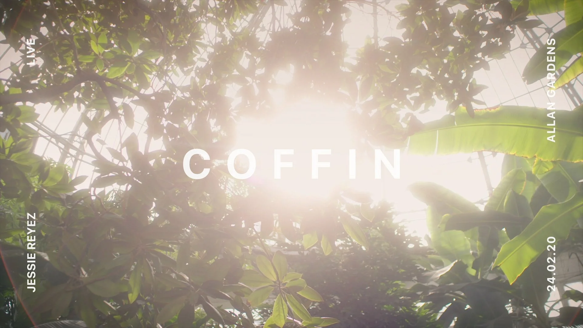 Coffin title slide for Jessie Reyez music video
