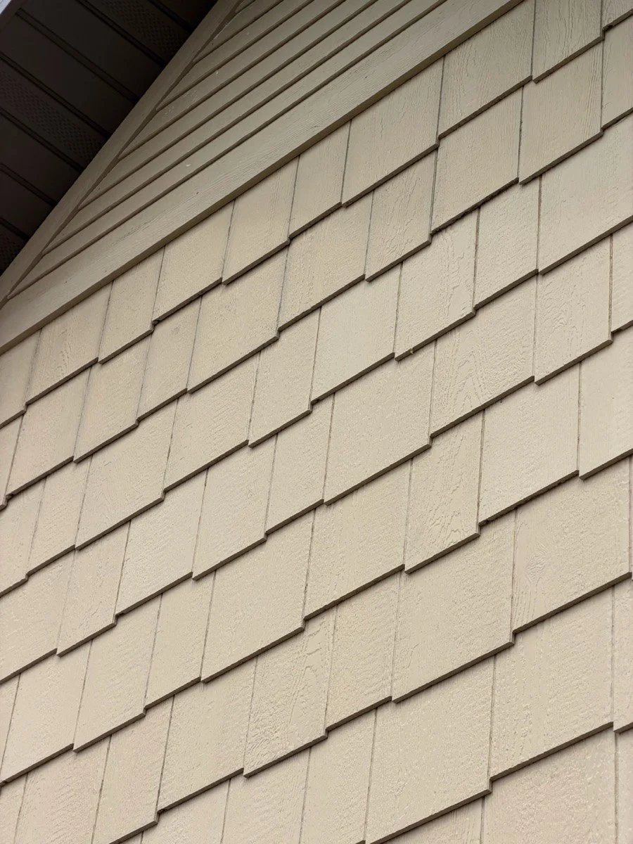 Shake siding detail on a home in Cache Valley, Utah by Corbridge Construction