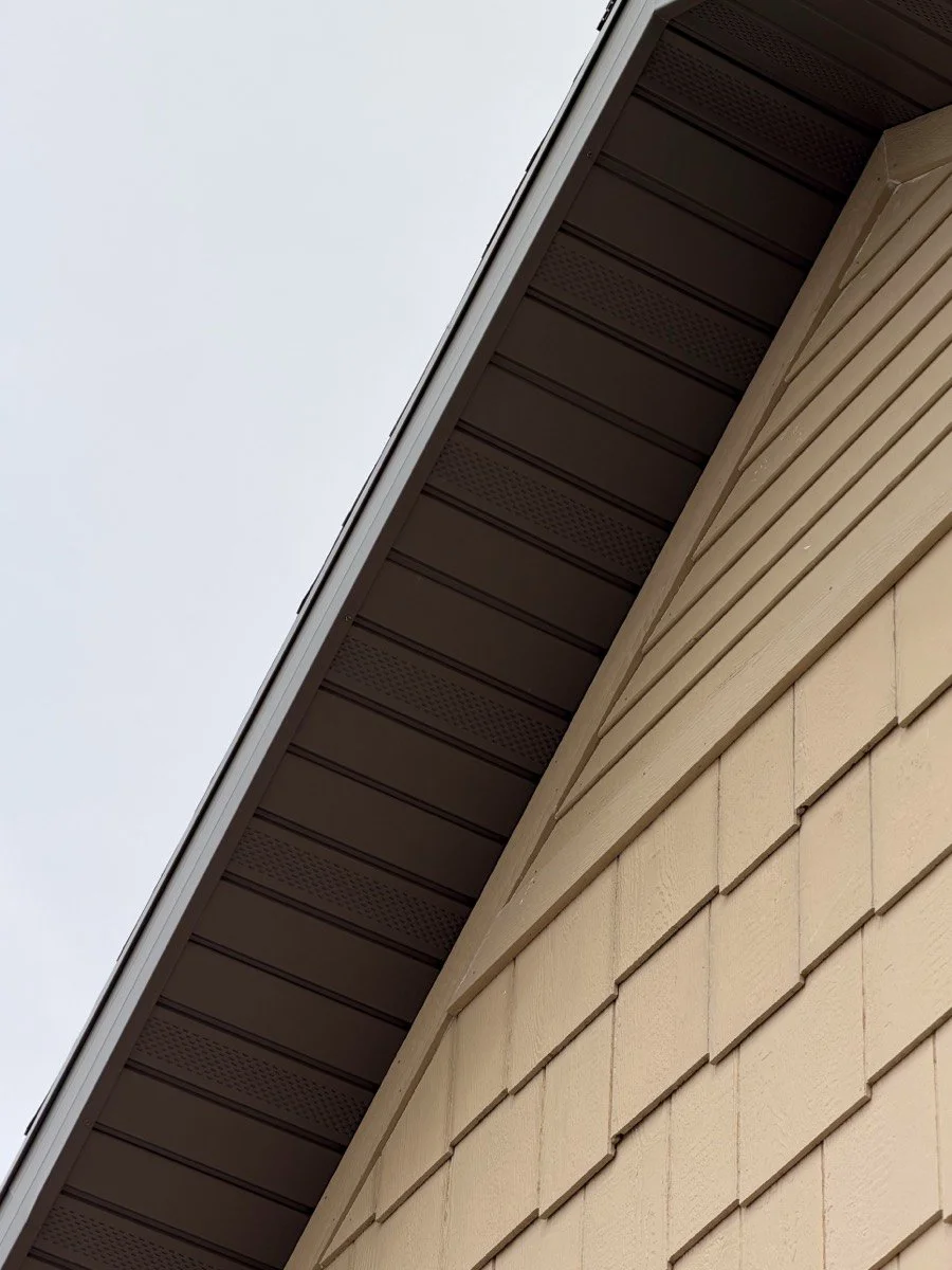 Shake gable and dark fascia, Cache Valley by Corbridge Construction