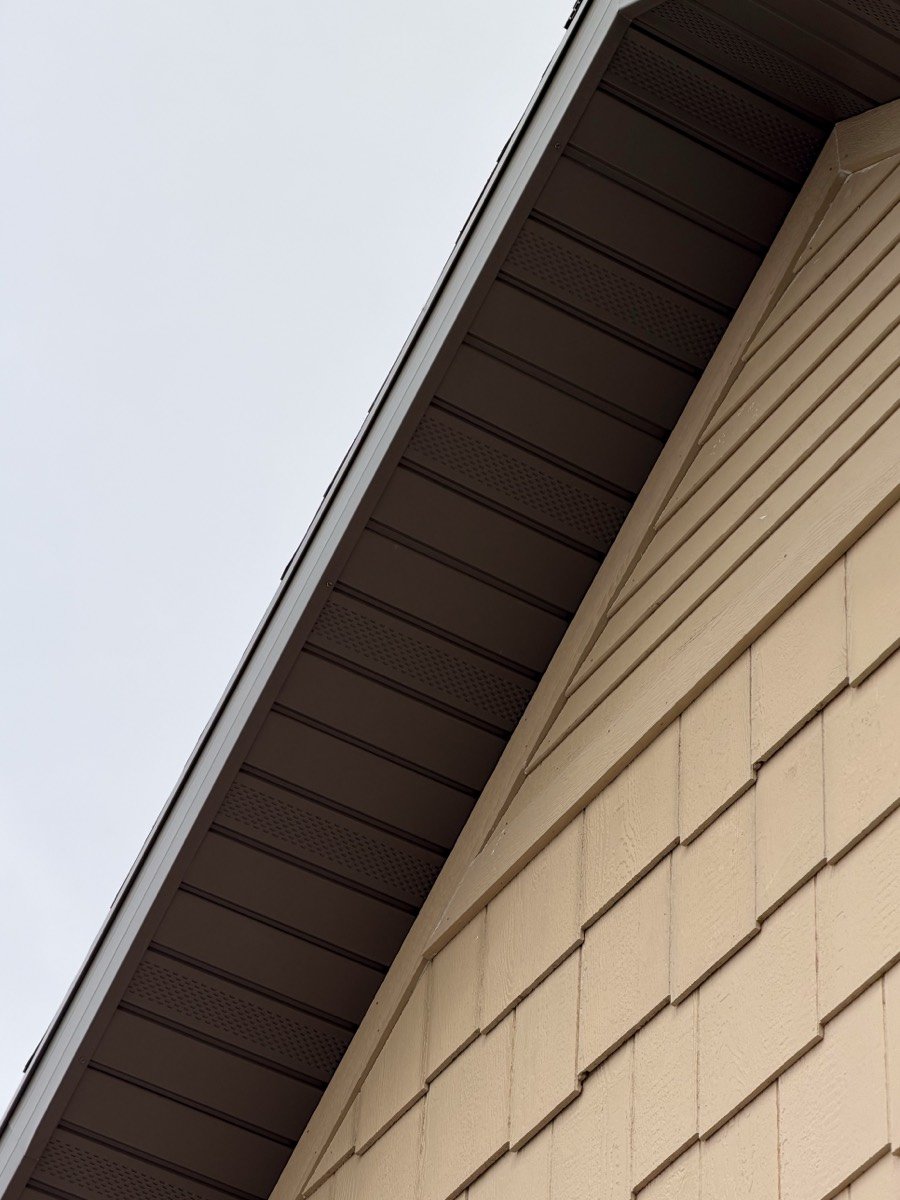 Shake siding in a gable end