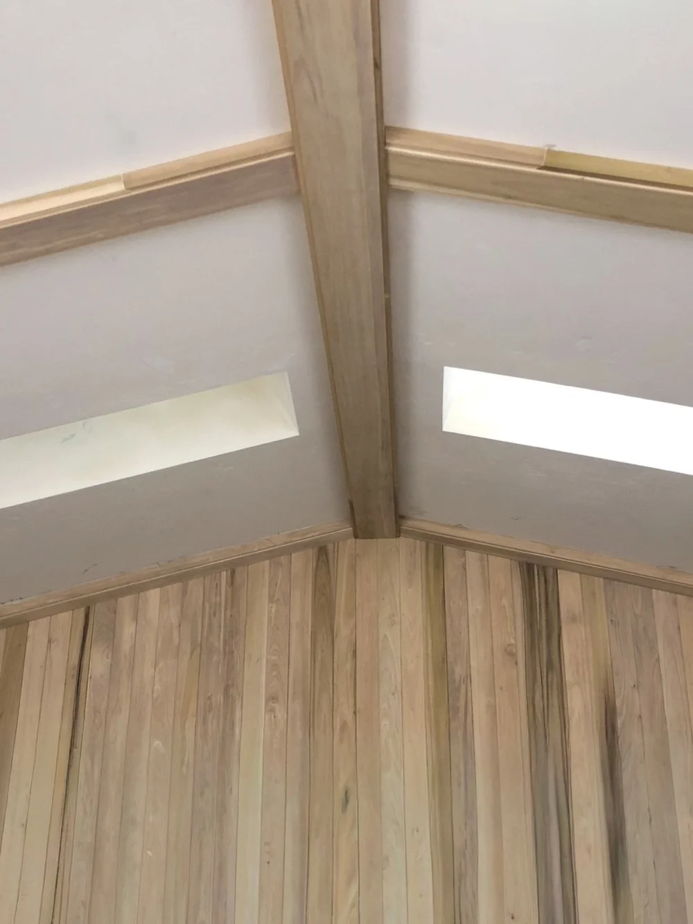 Timber beam and truss detail in a Cache Valley home