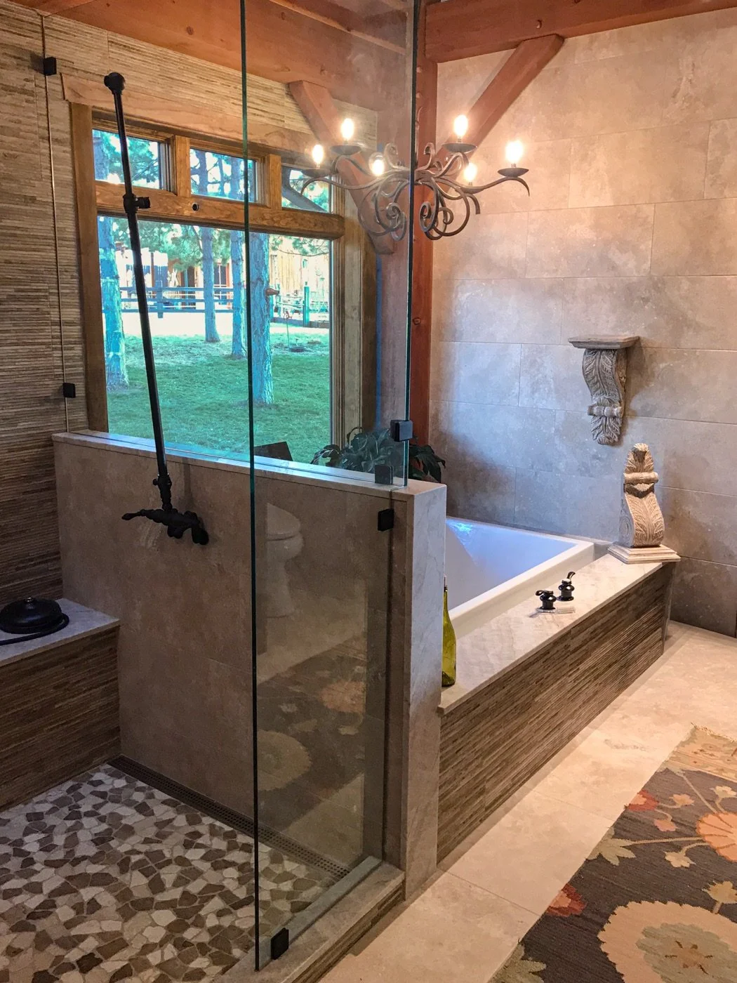 Tile floor in a Corbridge bathroom remodel
