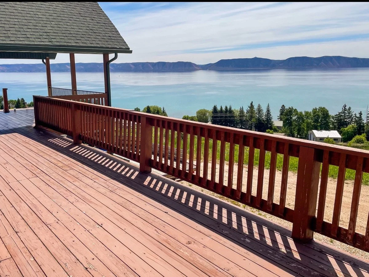 Before: the original lakeview deck at Bear Lake