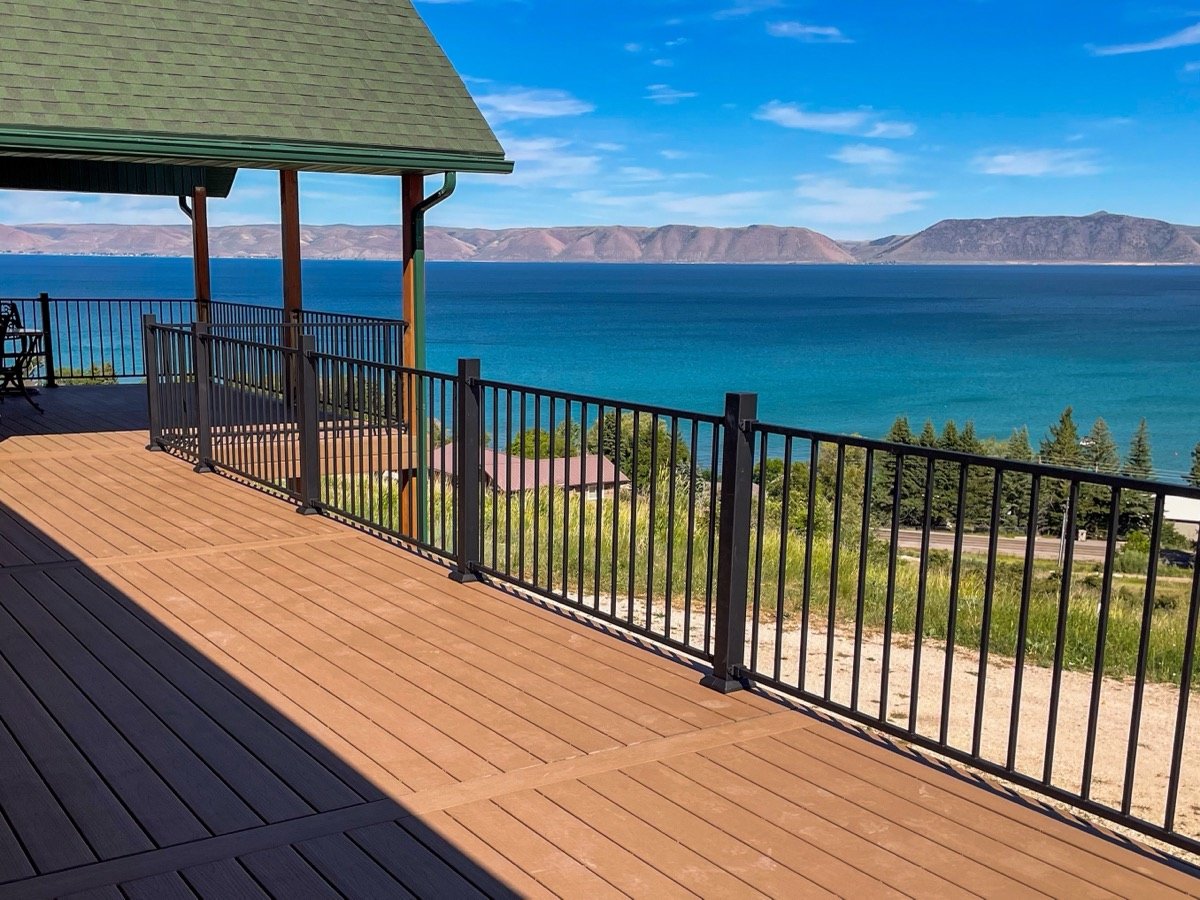 After: the rebuilt lakeview deck at Bear Lake