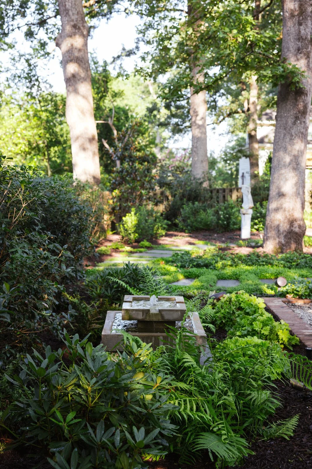 Woodland planting detail in the Woodlawn residence garden