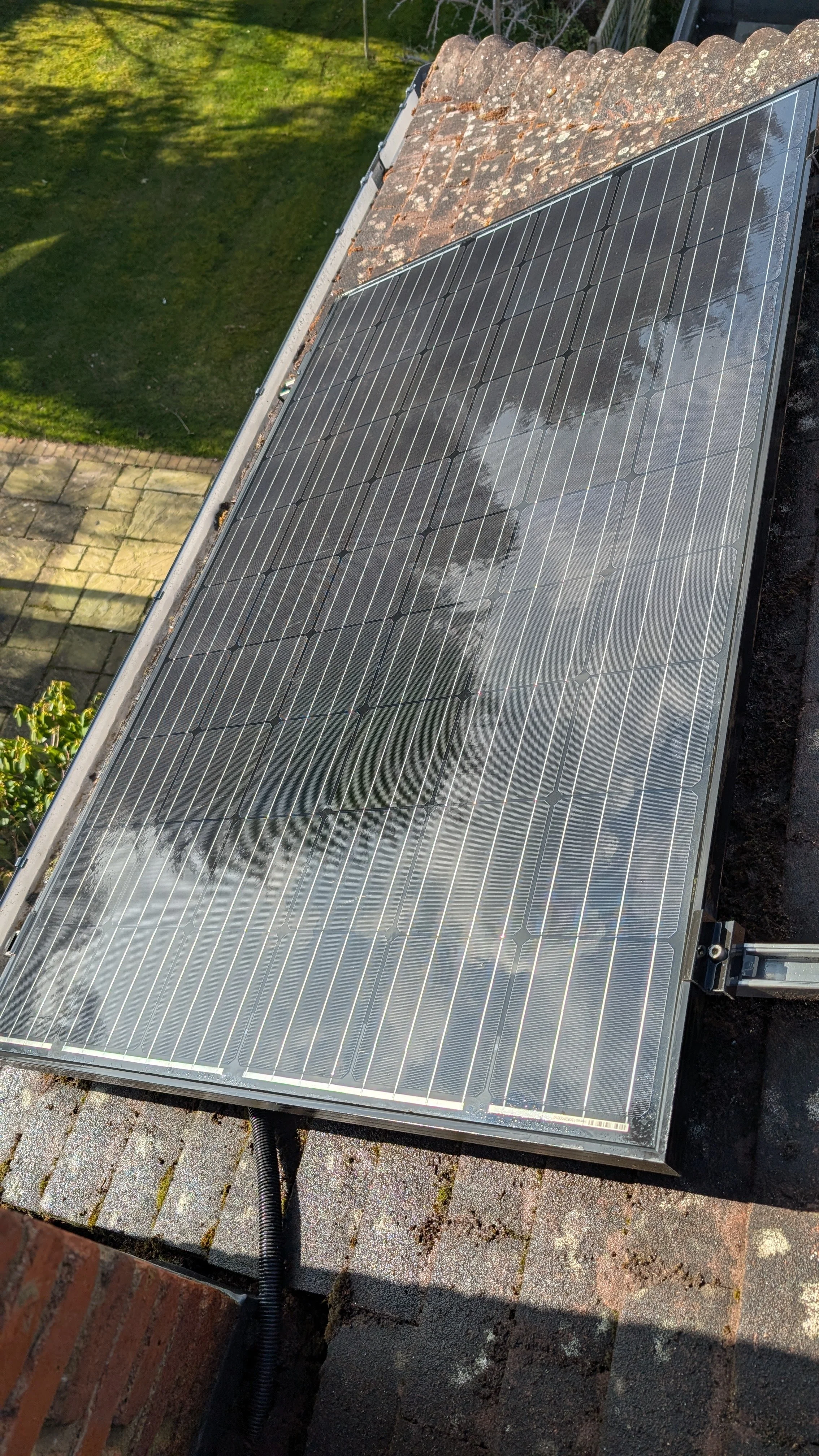 Solar panels after cleaning Melbourne