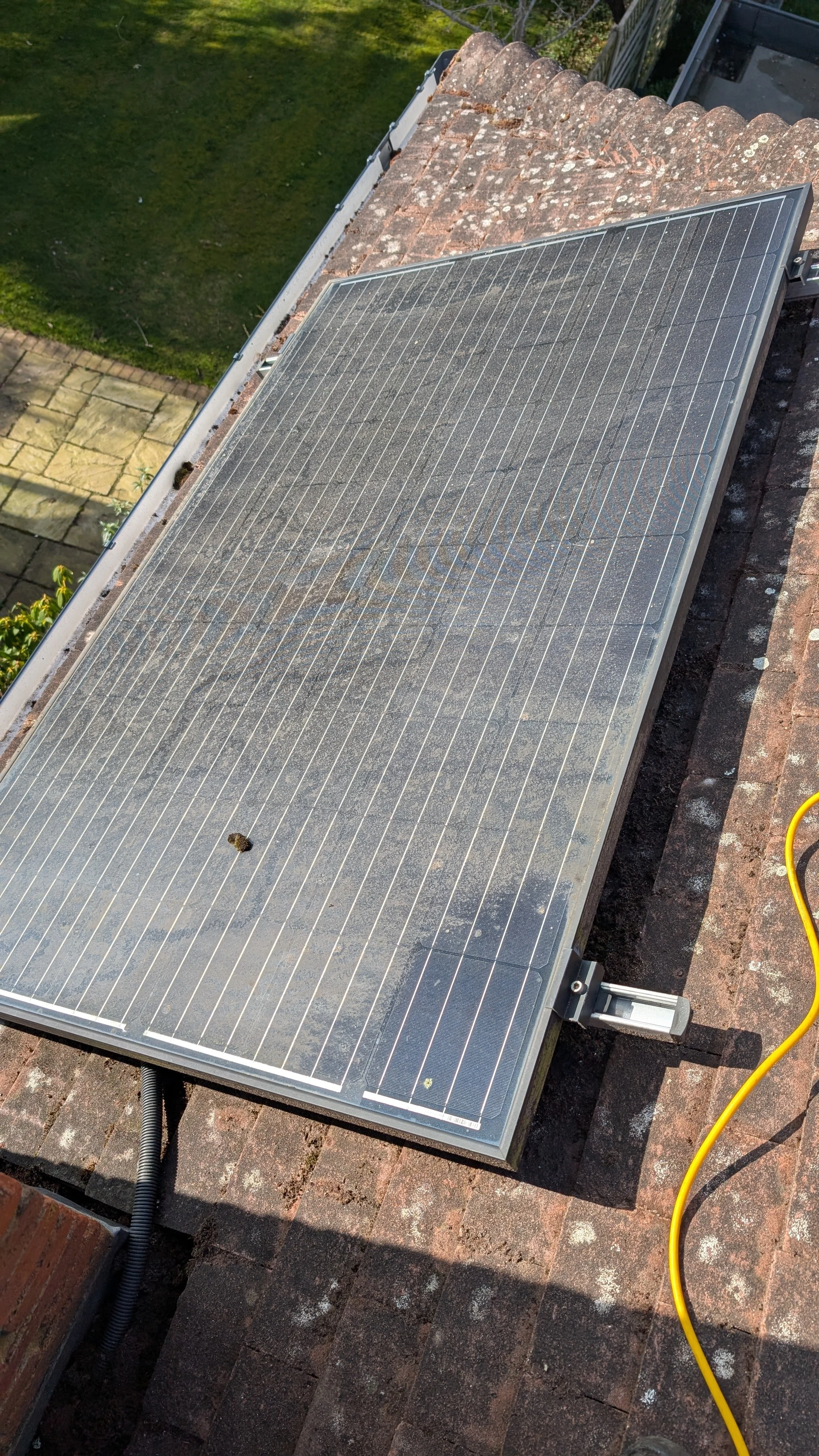 Solar panels before cleaning Melbourne
