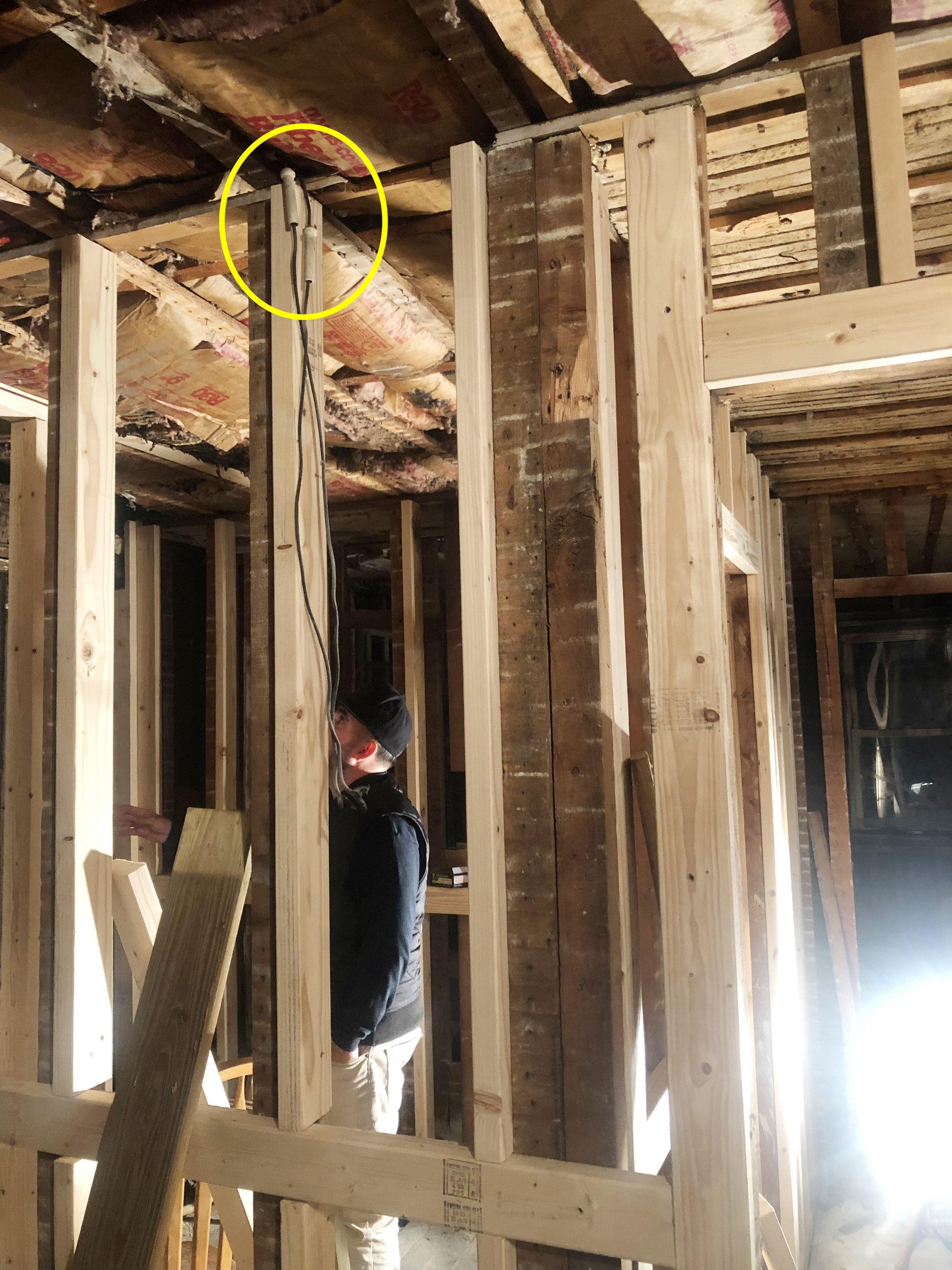 Knob and tube wiring replacement work by Melone Electric in Rhode Island