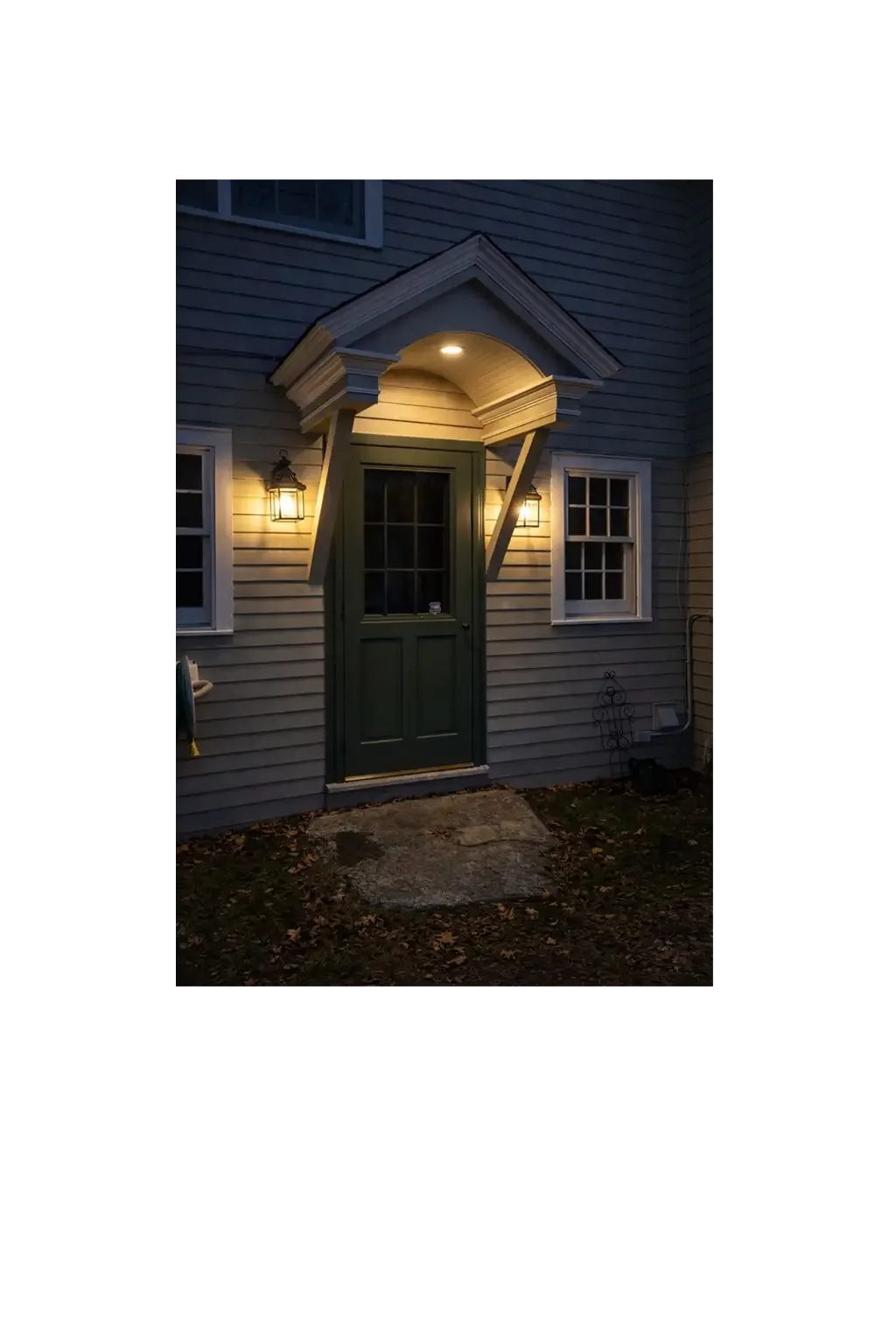 Exterior lighting installation for a Rhode Island Home by Melone Electrc
