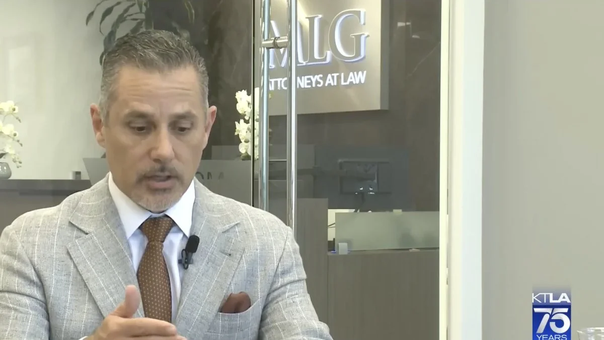 KTLA 5 broadcast still: Kia and Hyundai theft class action coverage