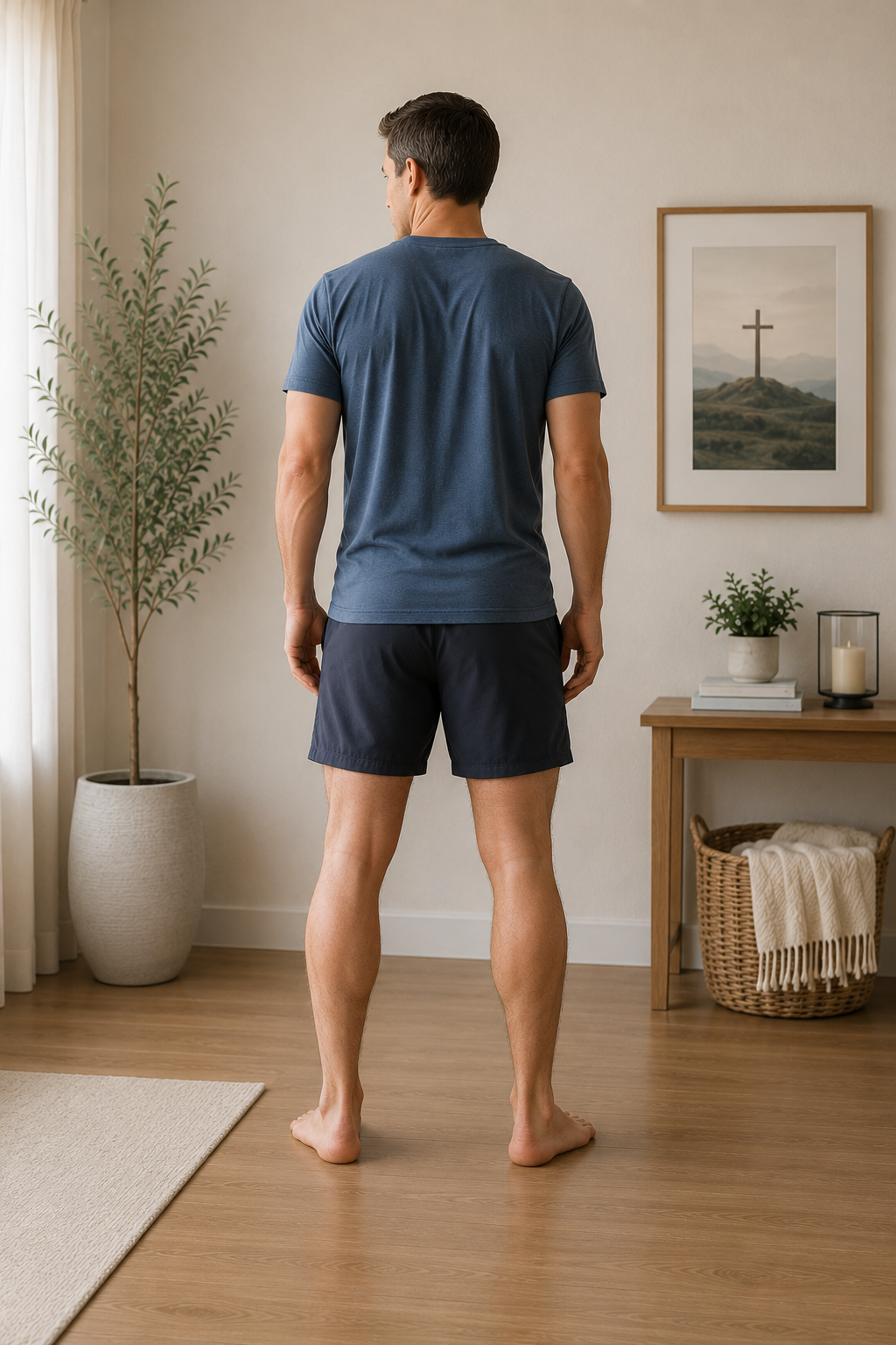 Man receiving a full body thermography scan