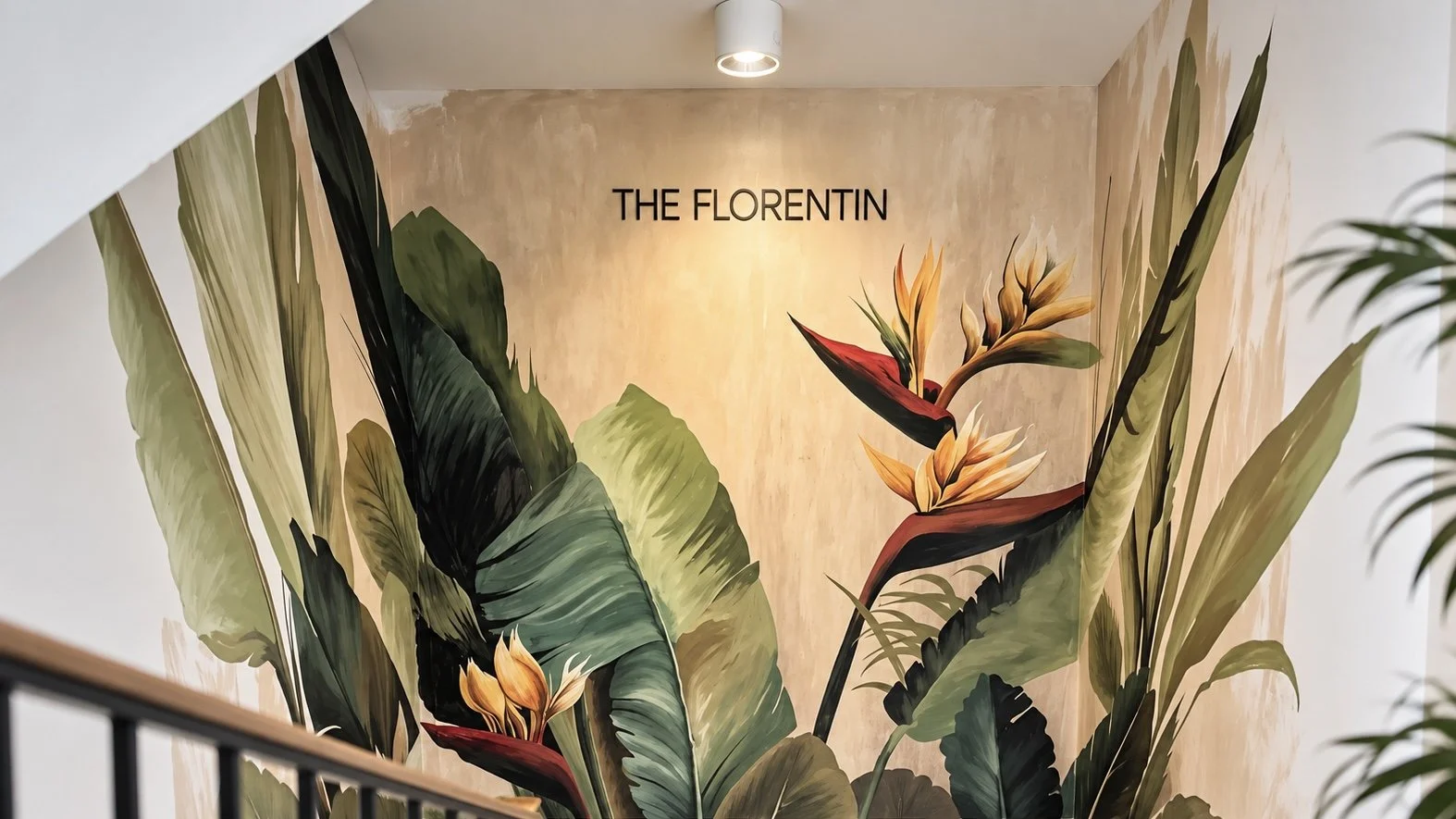 Wandgestaltung im The Florentin Hotel Frankfurt