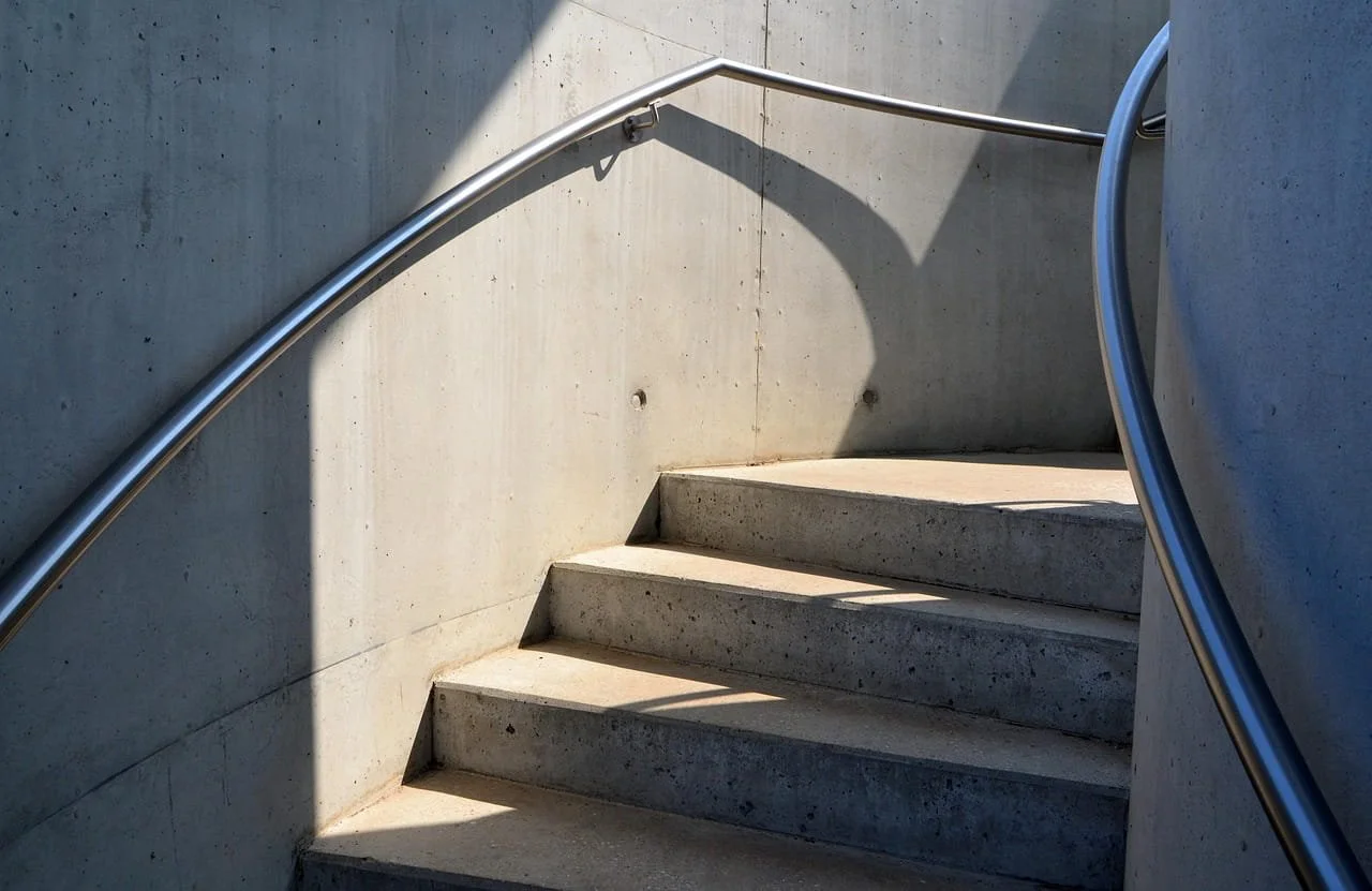 Treppen als Beispiel für die Zugänglichkeit einer Fläche