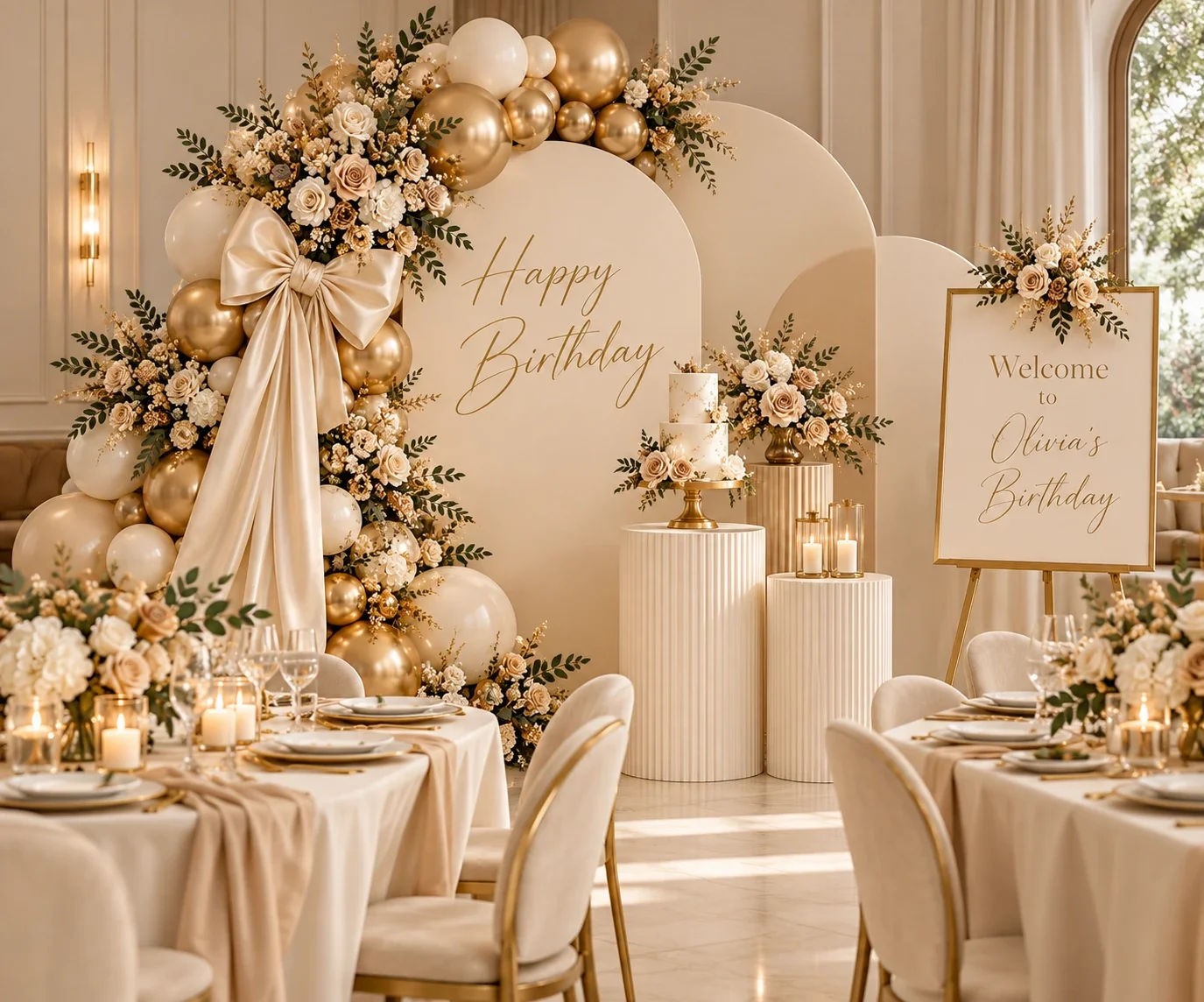 Styled Celebration in ivory and gold