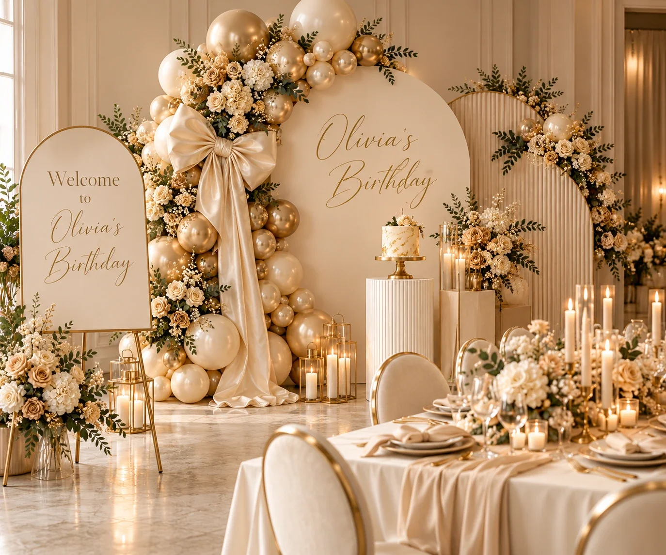Signature Celebration in ivory and gold