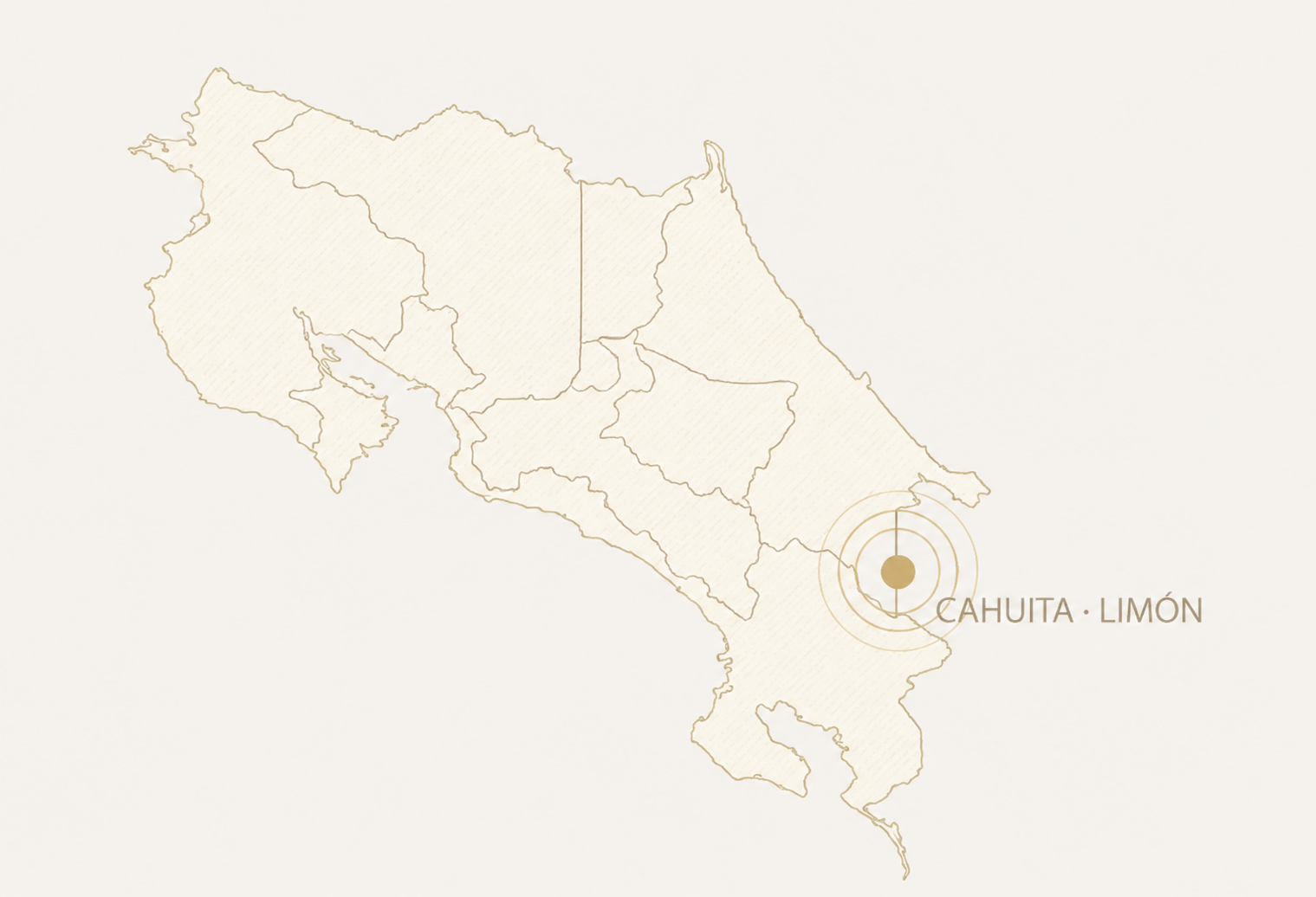 Map of LunaMar near Cahuita, Costa Rica