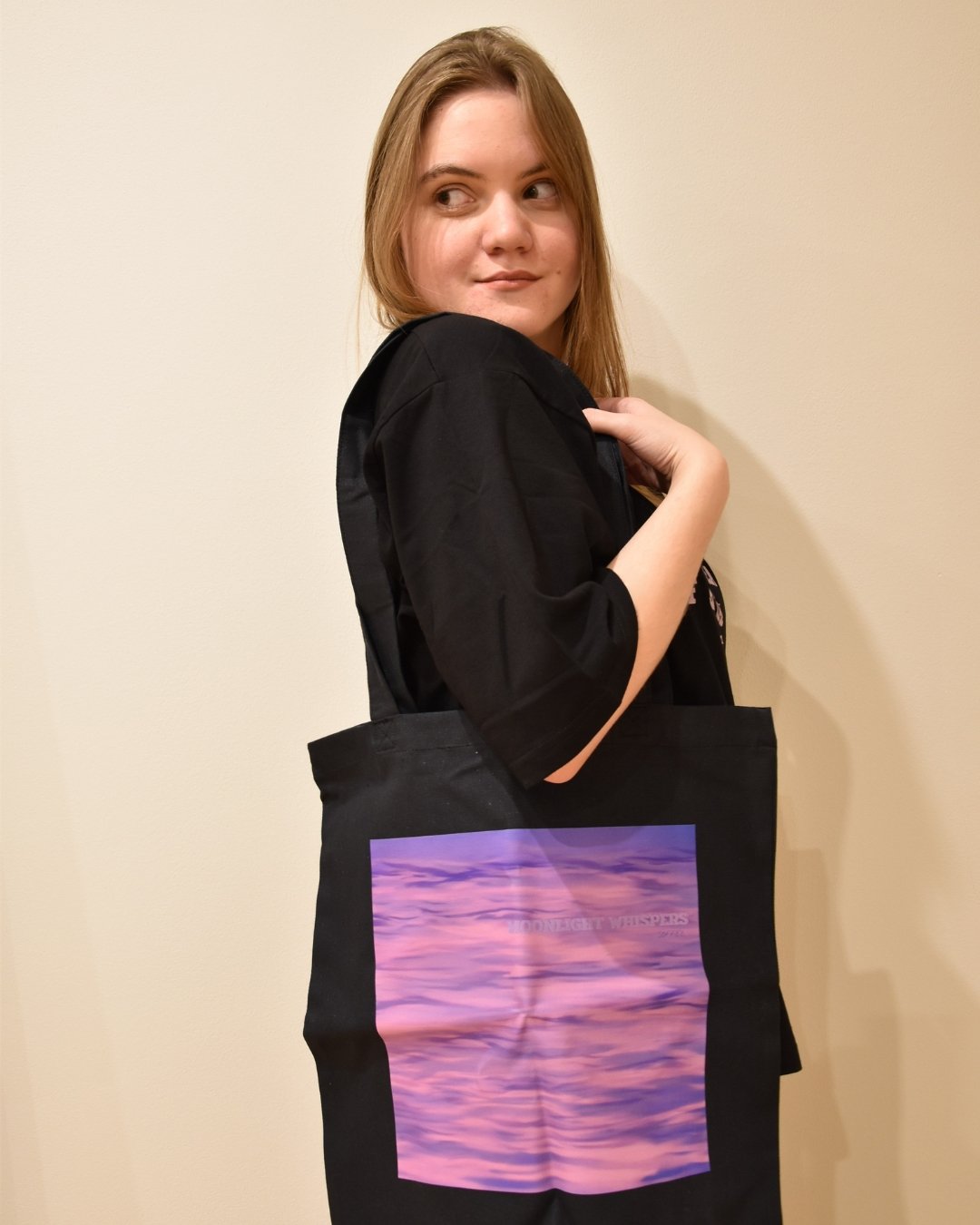 Moonlight Whispers Tote Bag — eco cotton with album artwork