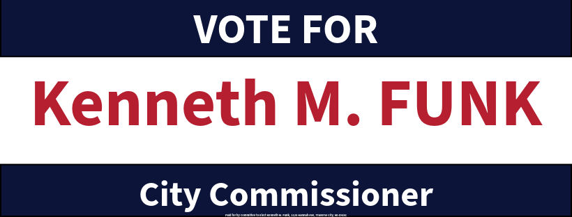 Kenneth M. Funk for City Commissioner Logo